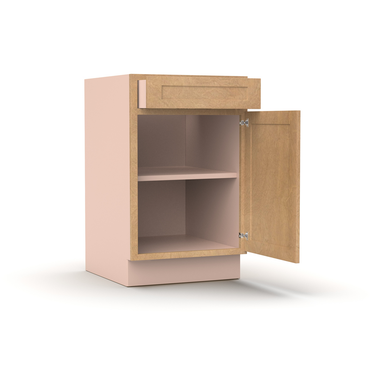 Liberty Shaker Karamel - 21 Inch Single Door Base Cabinet - 21" Width x 34.5" Height x 24" Depth