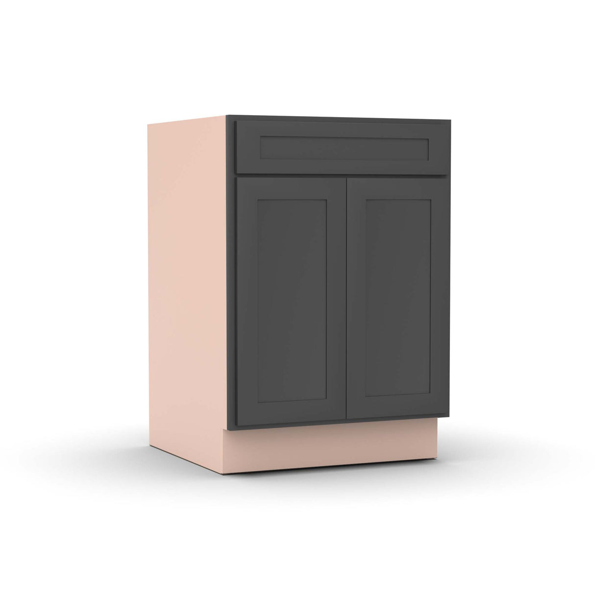 Liberty Shaker Grey - 24 Inch Double Door Base Cabinet - 24" Width x 34.5" Height x 24" Depth
