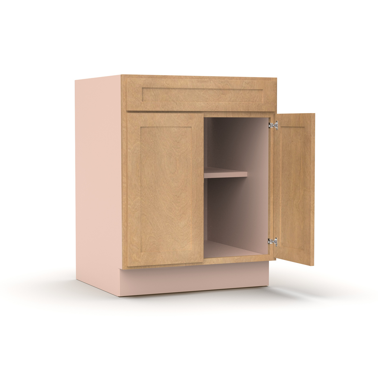 Liberty Shaker Karamel - 27 Inch Double Door Base Cabinet - 27" Width x 34.5" Height x 24" Depth