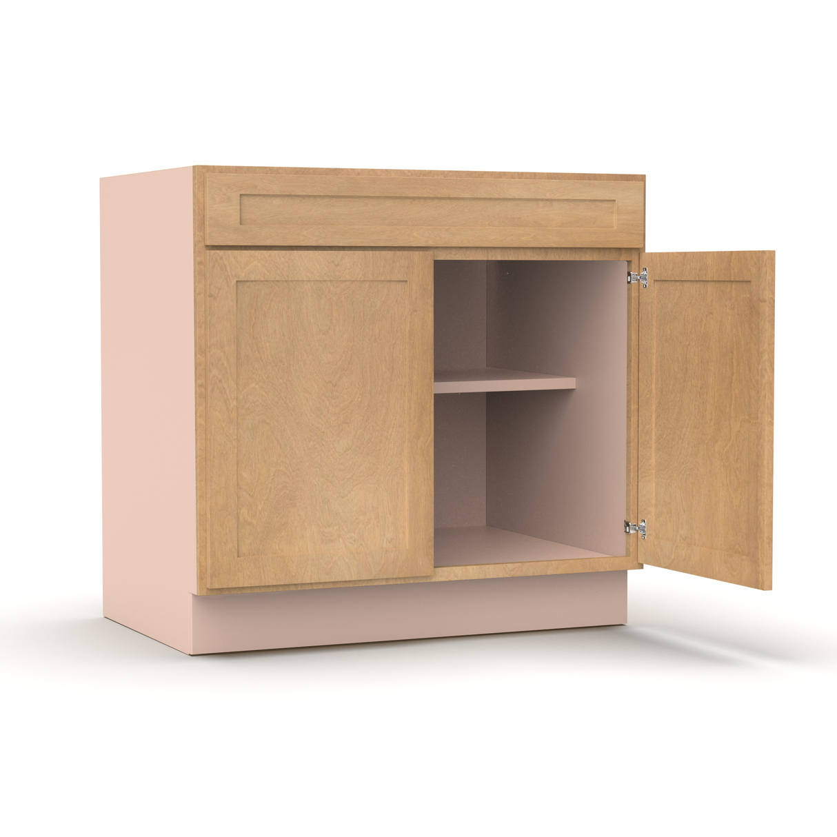 Liberty Shaker Karamel - 36 Inch Double Door Base Cabinet - 36" Width x 34.5" Height x 24" Depth