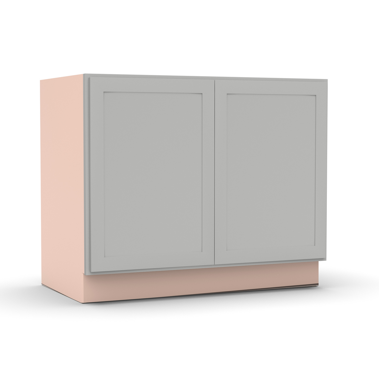 Liberty Shaker Ashen - 42 Inch Full Height Double Door Base Cabinet - 42" Width x 34.5" Height x 24" Depth