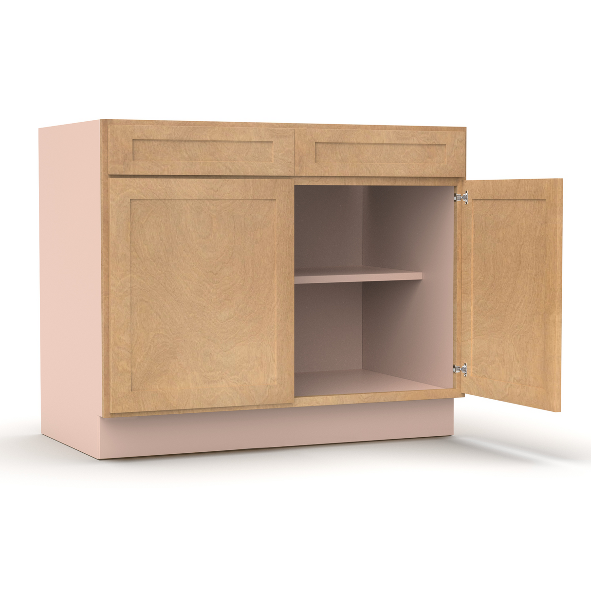 Liberty Shaker Karamel - 42 Inch Double Door Base Cabinet - 42" Width x 34.5" Height x 24" Depth