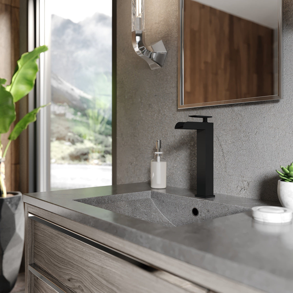 ZLINE Autograph Edition Eagle Falls Bath Faucet in Matte Black (EAG-BF-MB)