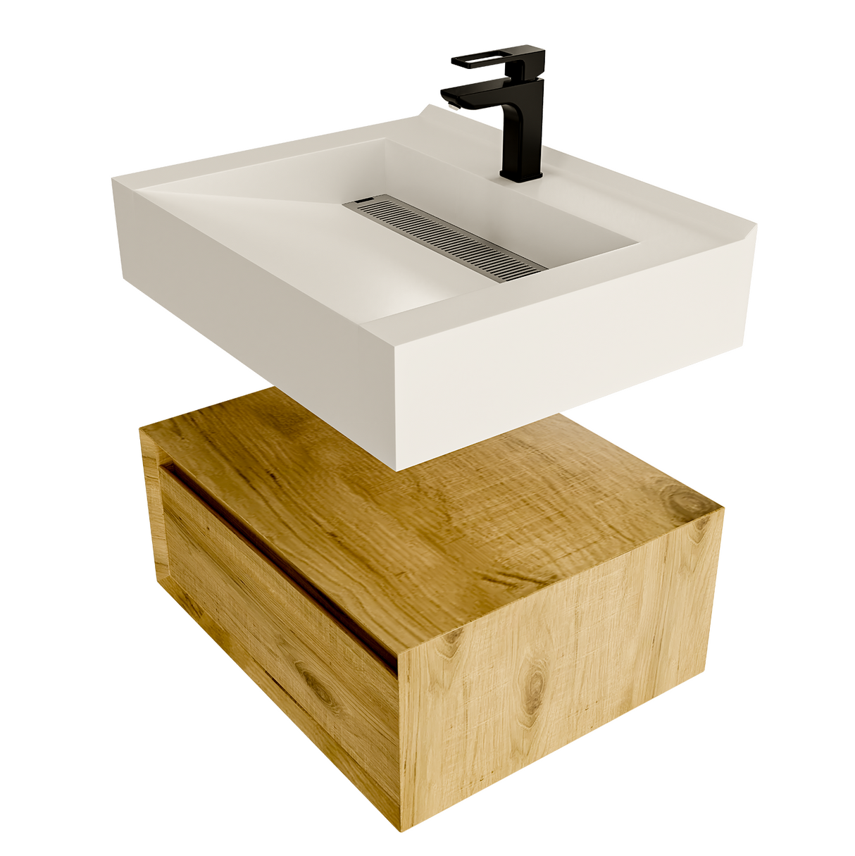 Alysa 24" Floating Bathroom Vanity Set with FLX16 Acrylic Sink