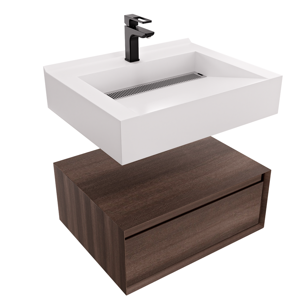 Alysa 24" Floating Bathroom Vanity Set with FLX16 Acrylic Sink