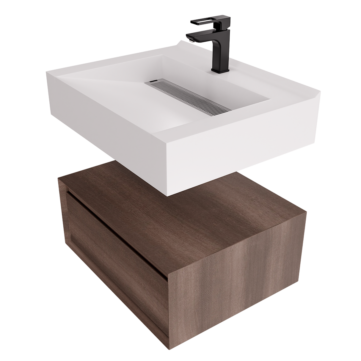Alysa 24" Floating Bathroom Vanity Set with FLX16 Acrylic Sink