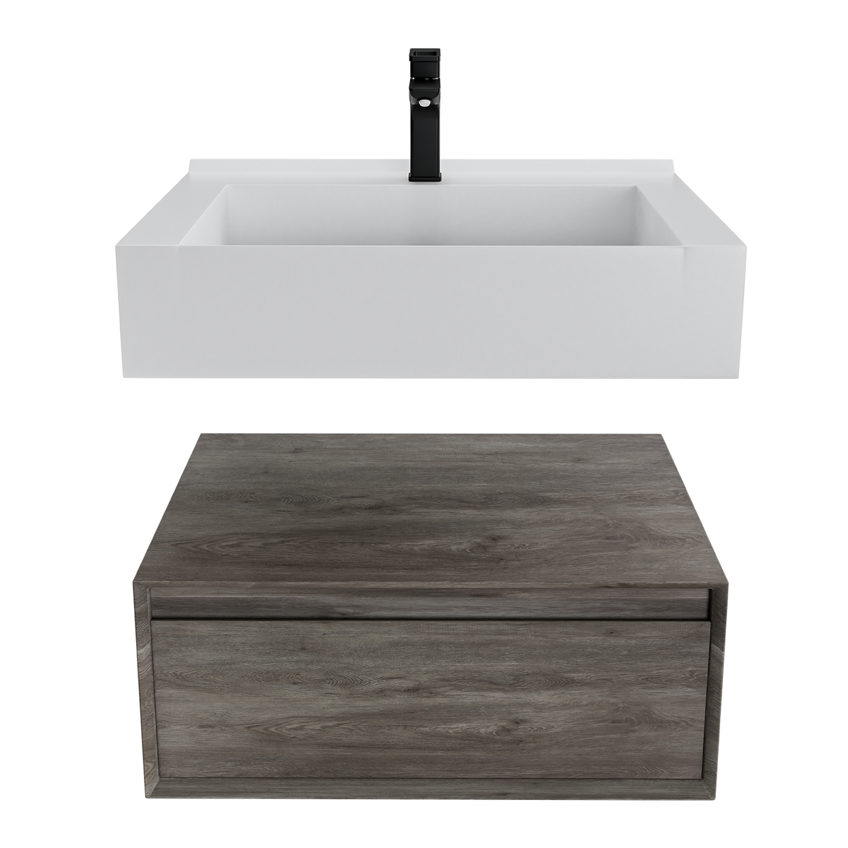 Alysa 24" Floating Bathroom Vanity Set with FLX16 Acrylic Sink