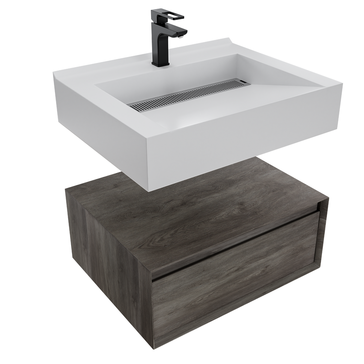 Alysa 24" Floating Bathroom Vanity Set with FLX16 Acrylic Sink