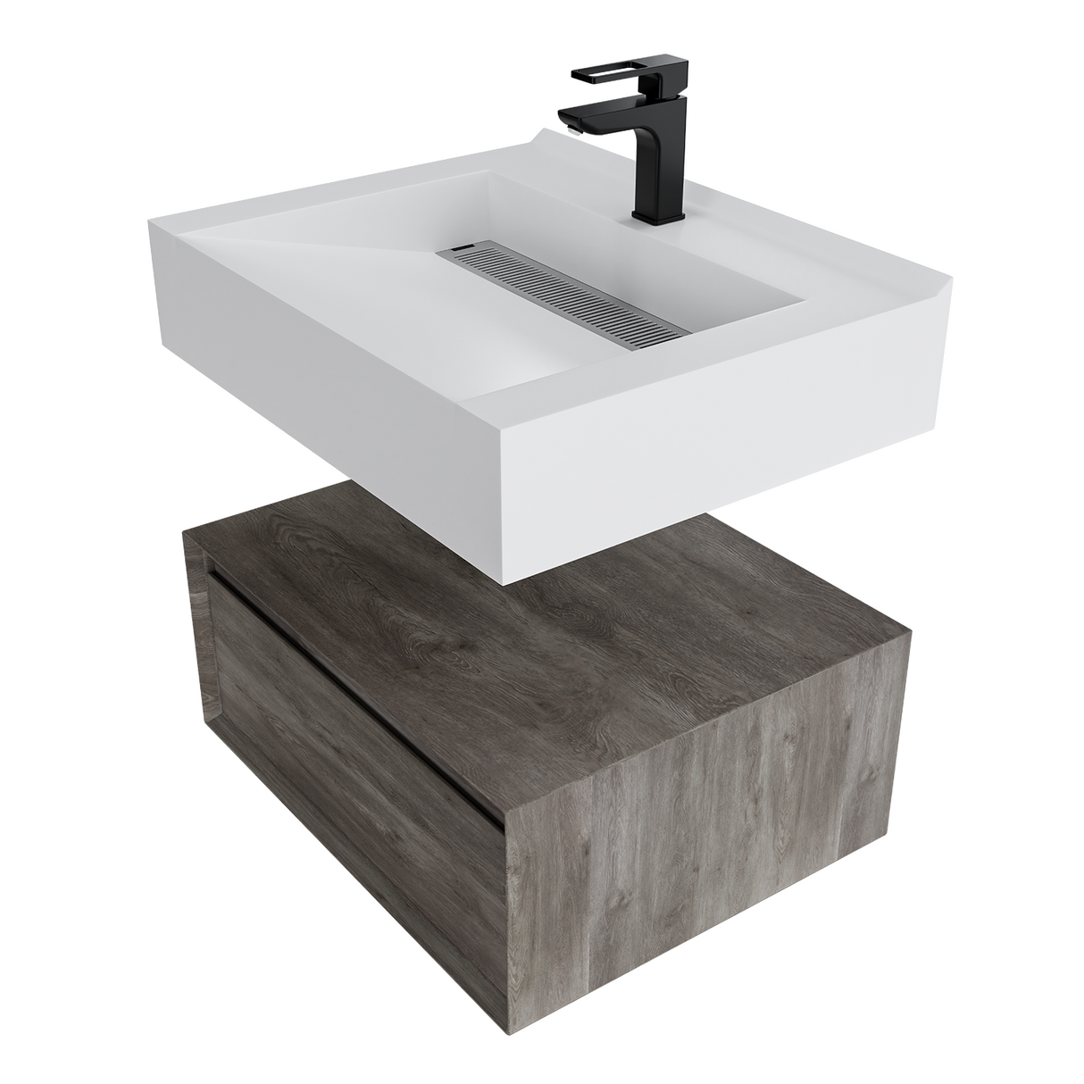 Alysa 24" Floating Bathroom Vanity Set with FLX16 Acrylic Sink