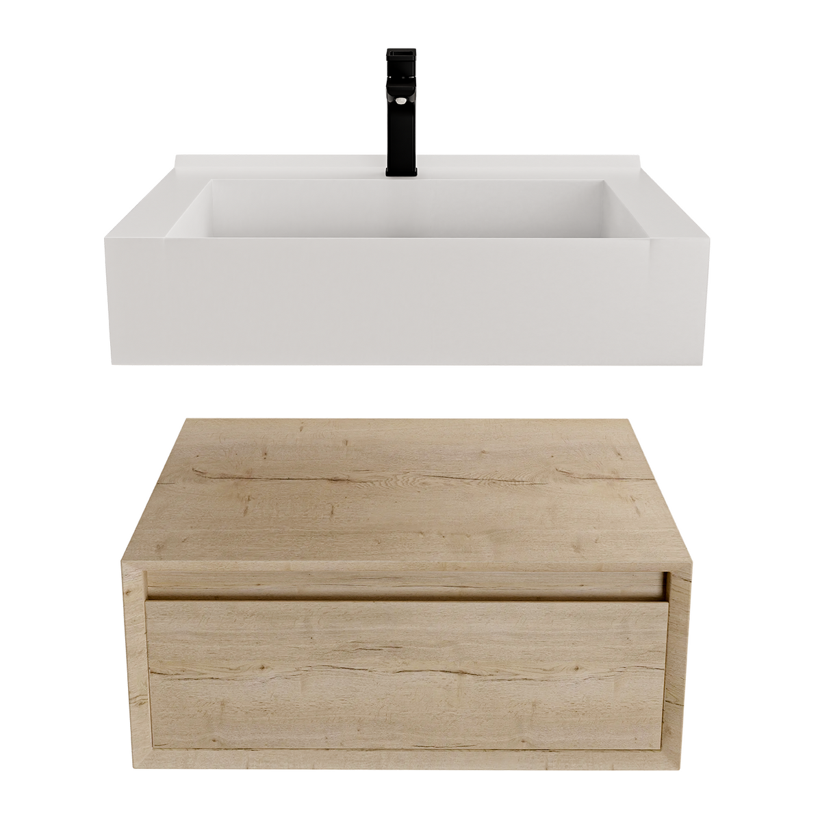 Alysa 24" Floating Bathroom Vanity Set with FLX16 Acrylic Sink