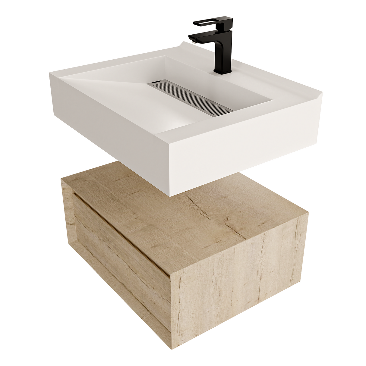 Alysa 24" Floating Bathroom Vanity Set with FLX16 Acrylic Sink