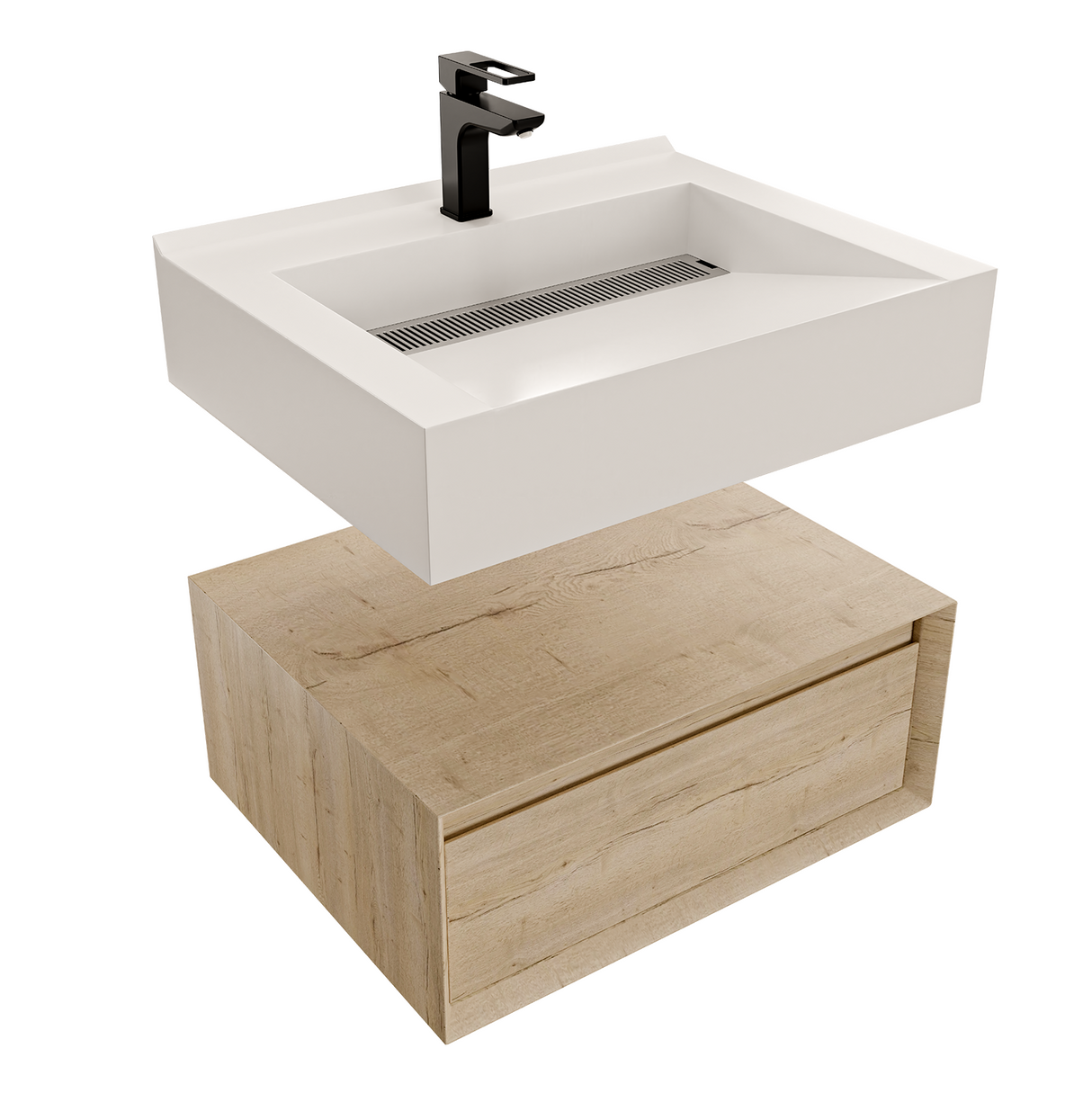 Alysa 24" Floating Bathroom Vanity Set with FLX16 Acrylic Sink