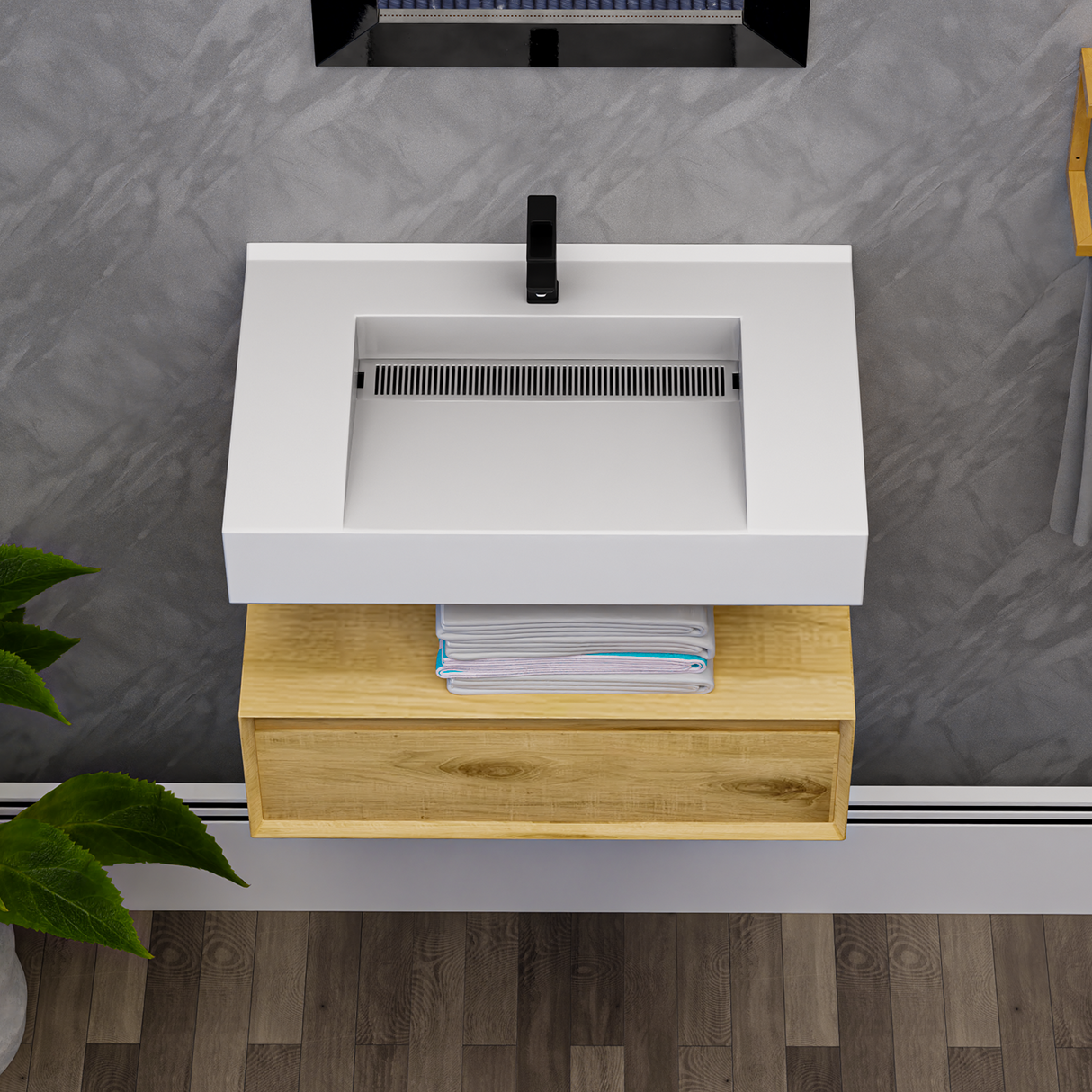 Alysa 30" Floating Bathroom Vanity Set with FLX16 Acrylic Sink