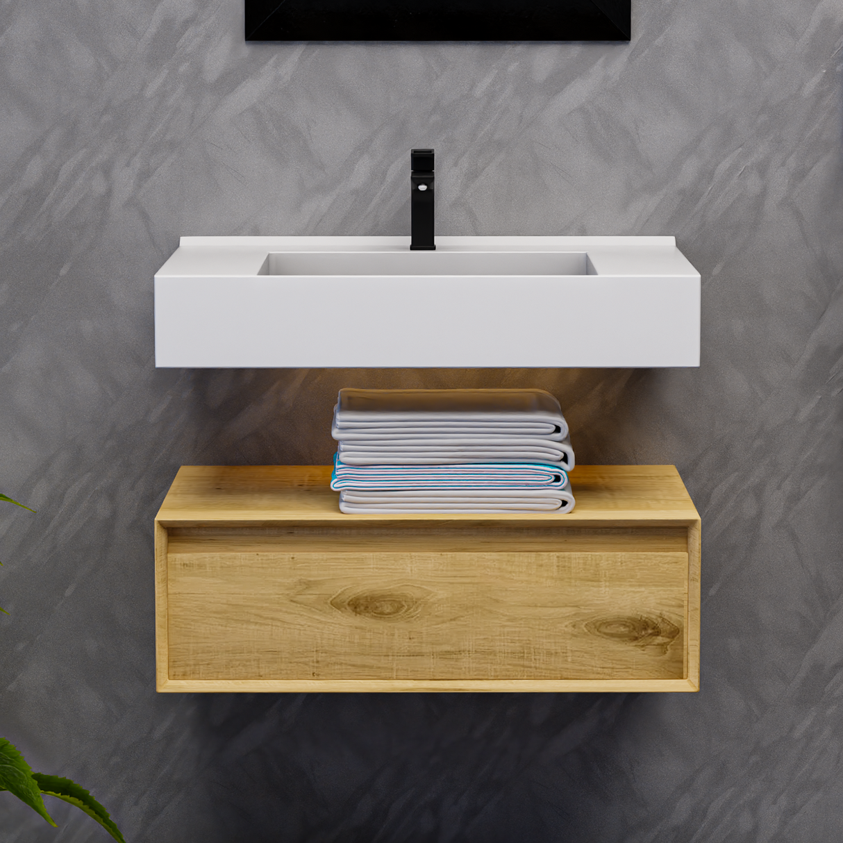 Alysa 30" Floating Bathroom Vanity Set with FLX16 Acrylic Sink