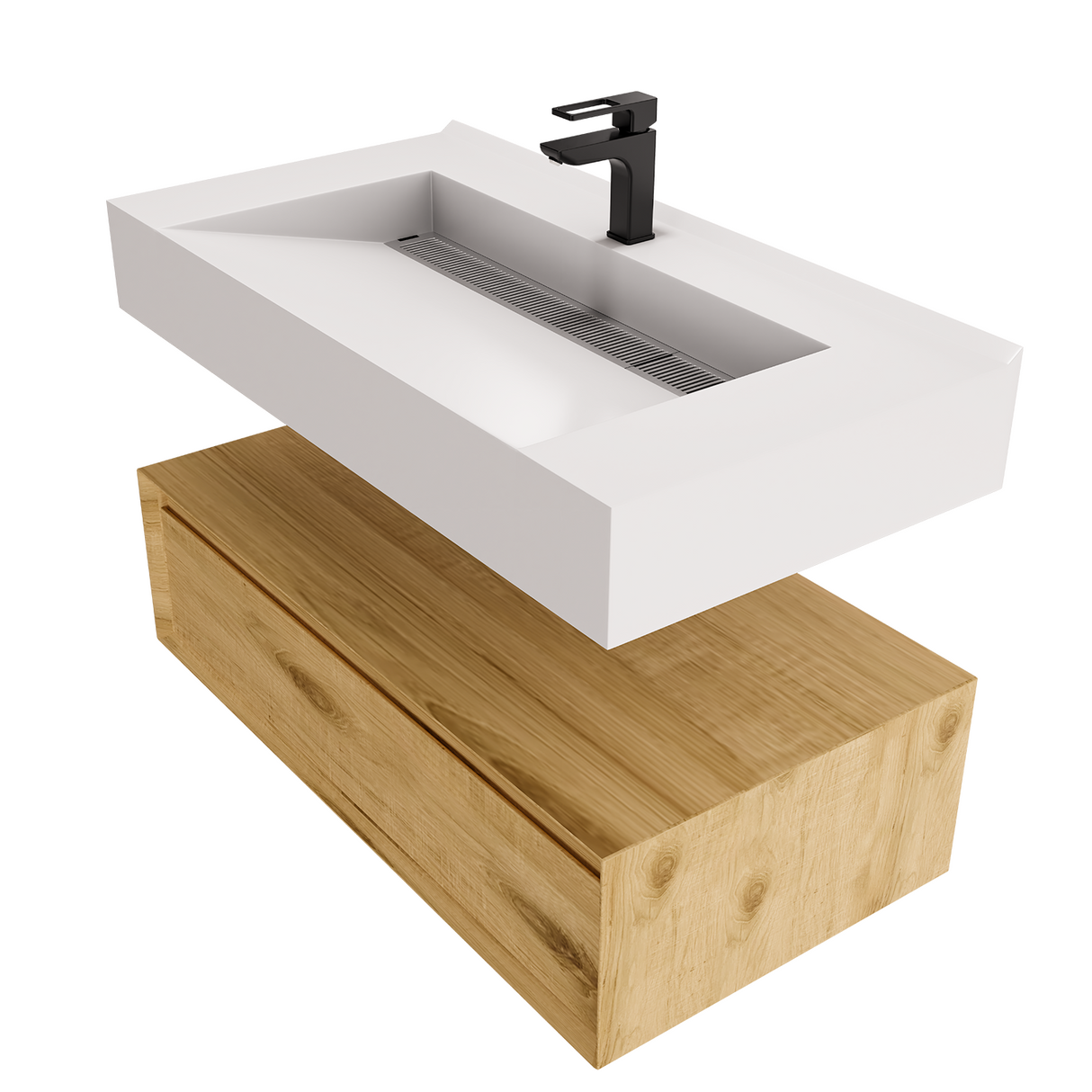 Alysa 36" Floating Bathroom Vanity Set with FLX16 Acrylic Sink