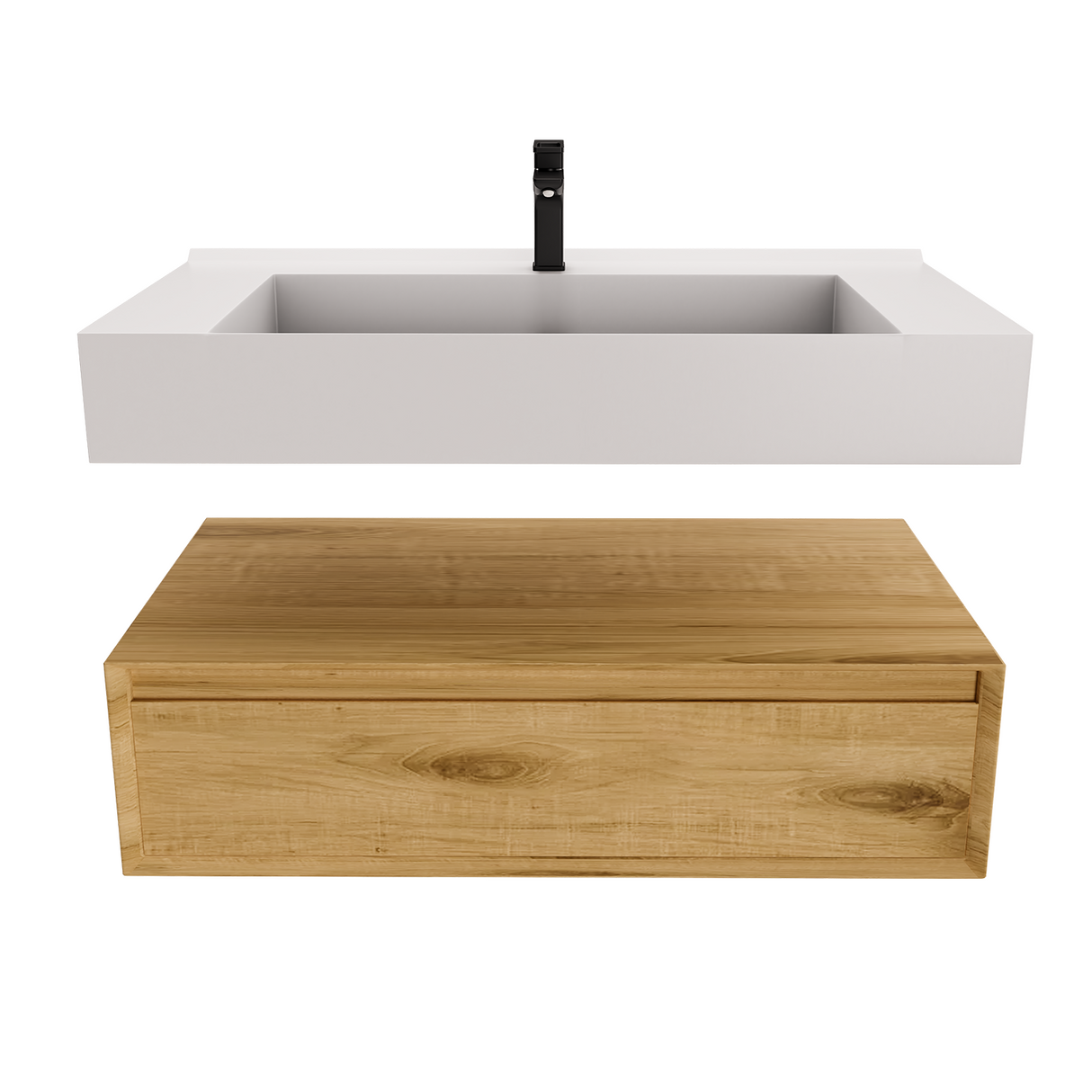 Alysa 36" Floating Bathroom Vanity Set with FLX16 Acrylic Sink