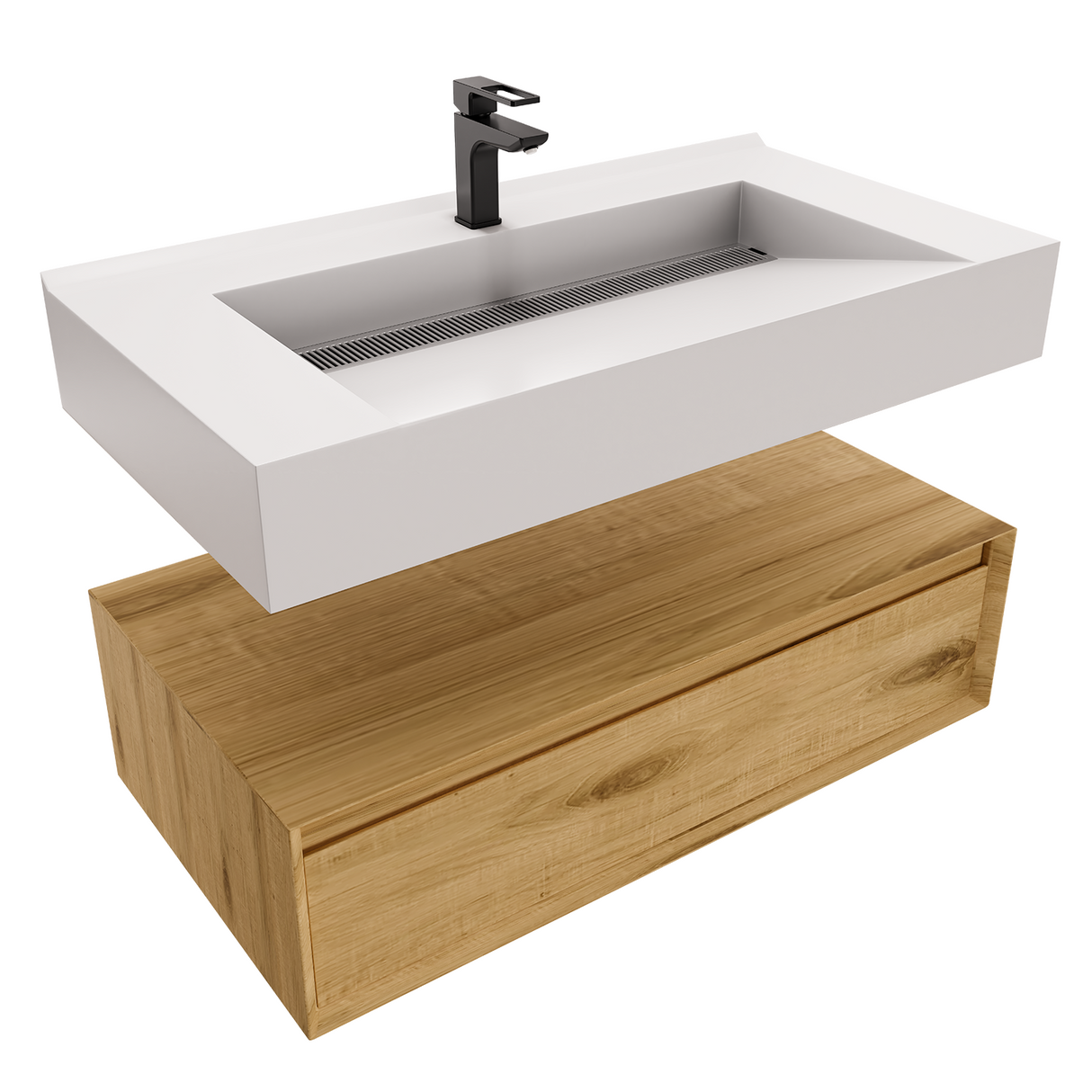 Alysa 36" Floating Bathroom Vanity Set with FLX16 Acrylic Sink