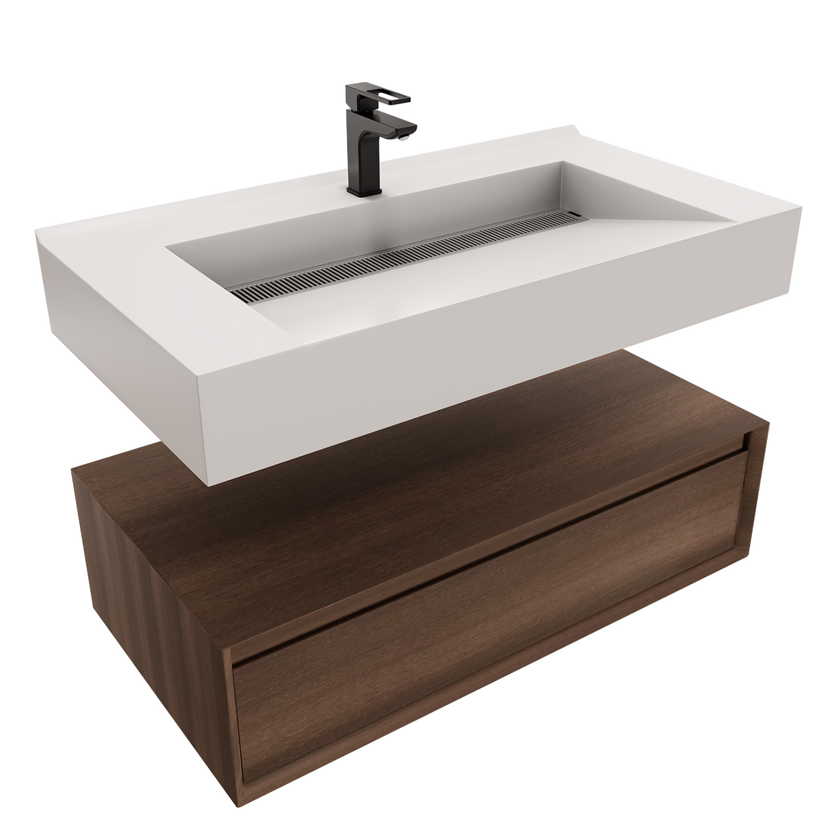 Alysa 36" Floating Bathroom Vanity Set with FLX16 Acrylic Sink