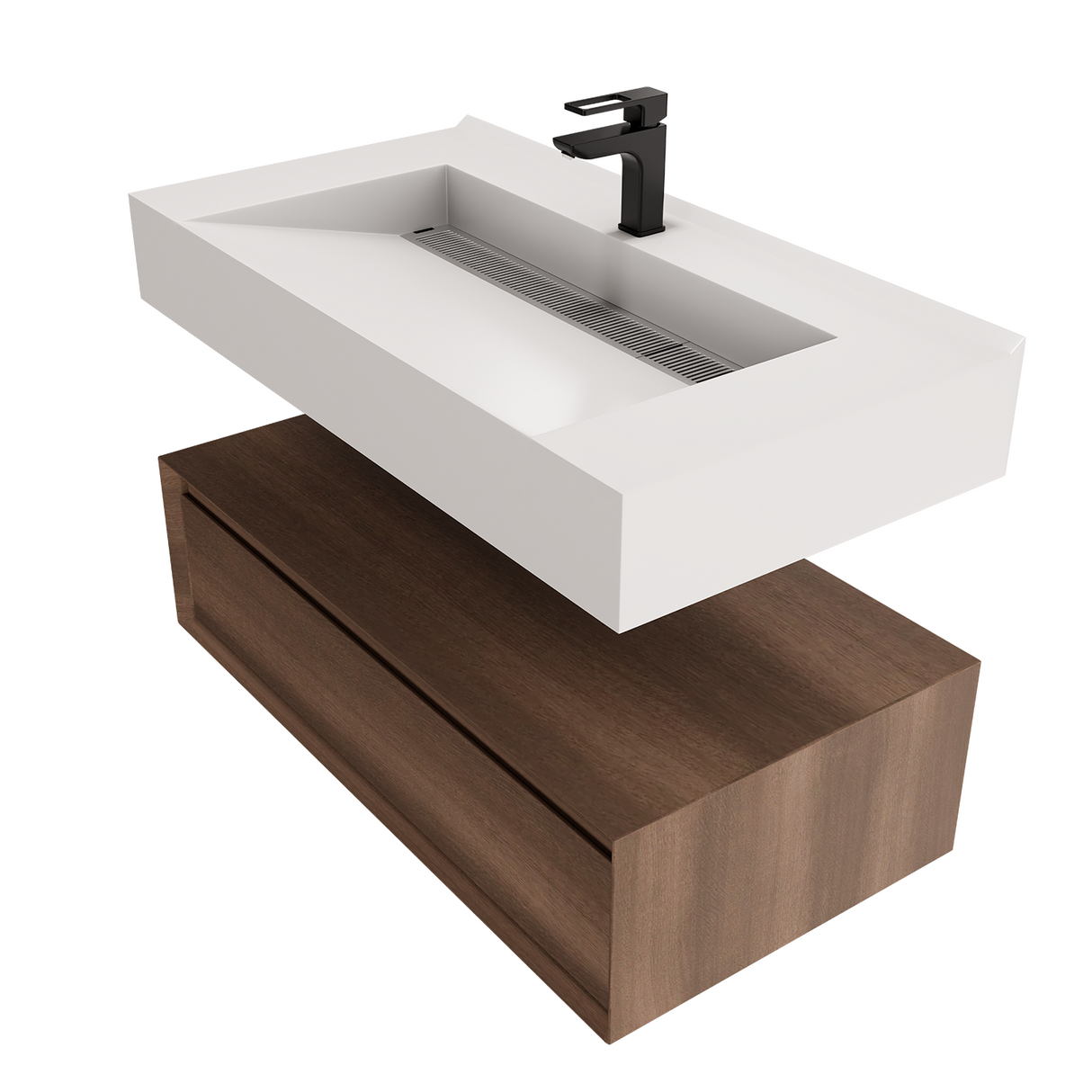 Alysa 36" Floating Bathroom Vanity Set with FLX16 Acrylic Sink
