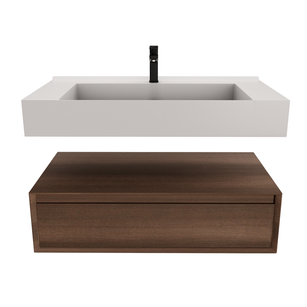 Alysa 36" Floating Bathroom Vanity Set with FLX16 Acrylic Sink