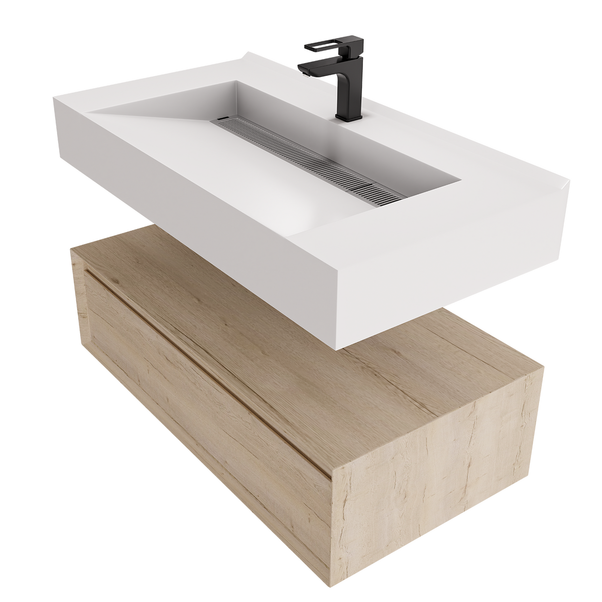 Alysa 36" Floating Bathroom Vanity Set with FLX16 Acrylic Sink