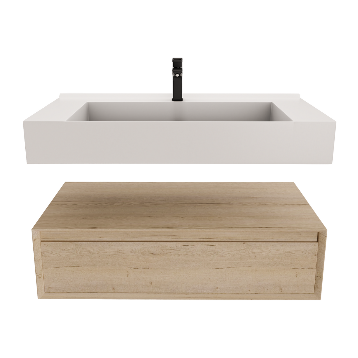 Alysa 36" Floating Bathroom Vanity Set with FLX16 Acrylic Sink