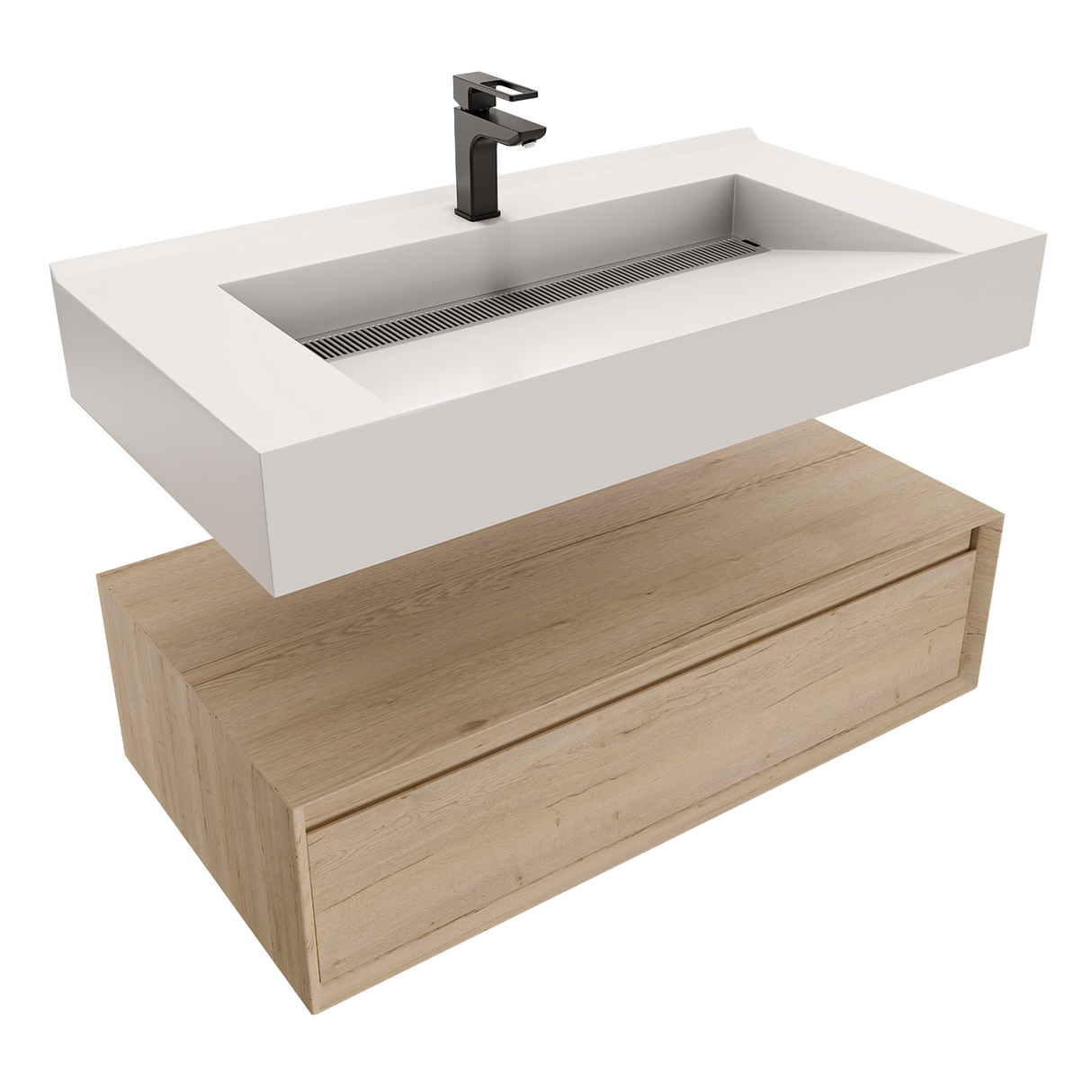 Alysa 36" Floating Bathroom Vanity Set with FLX16 Acrylic Sink