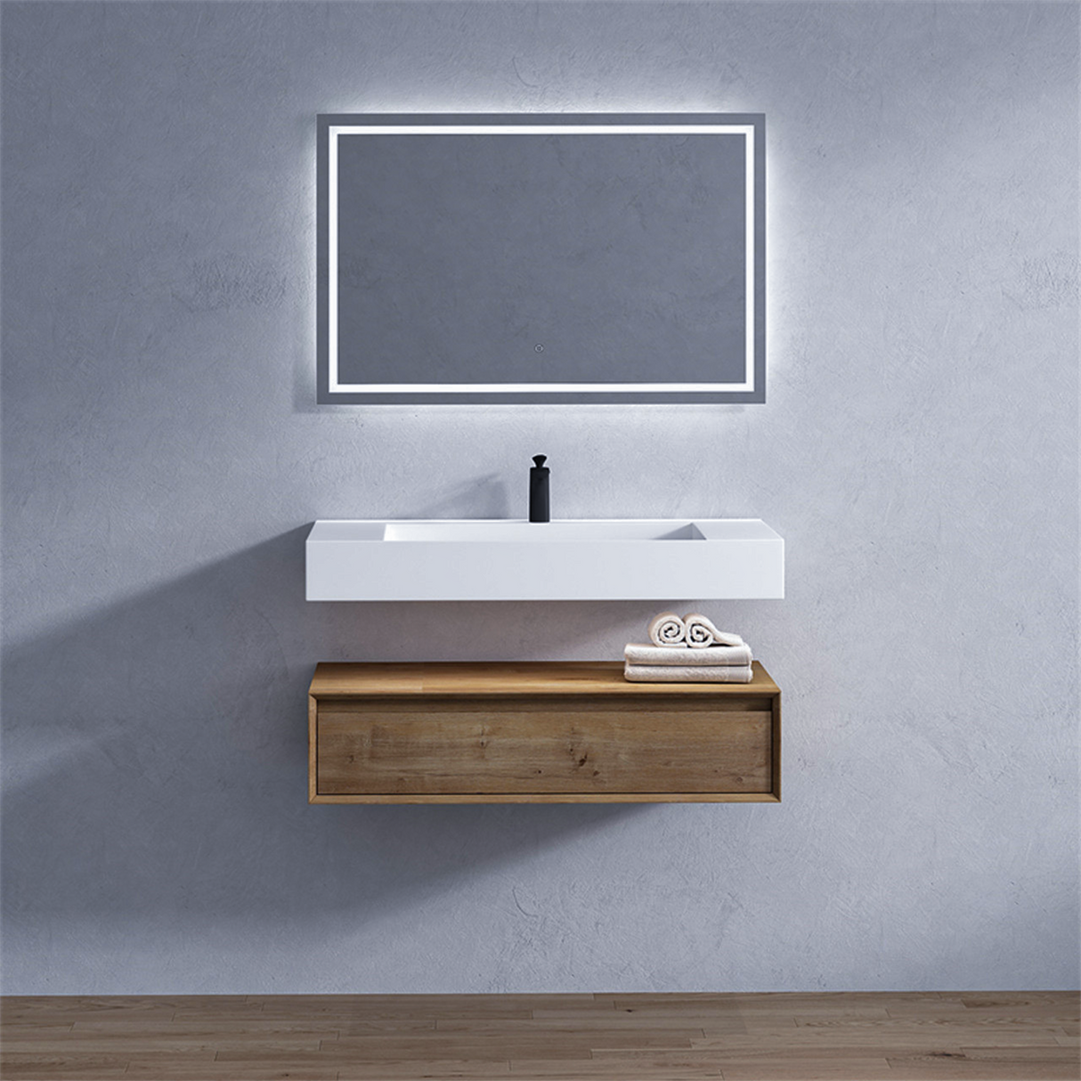 Alysa 42" Floating Bathroom Vanity Set with FLX16 Acrylic Sink