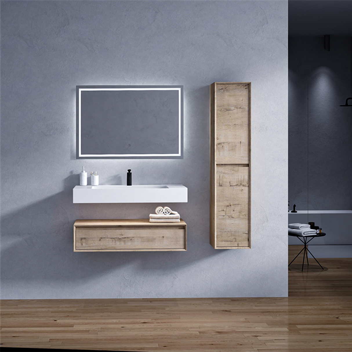 Alysa 42" Floating Bathroom Vanity Set with FLX16 Acrylic Sink