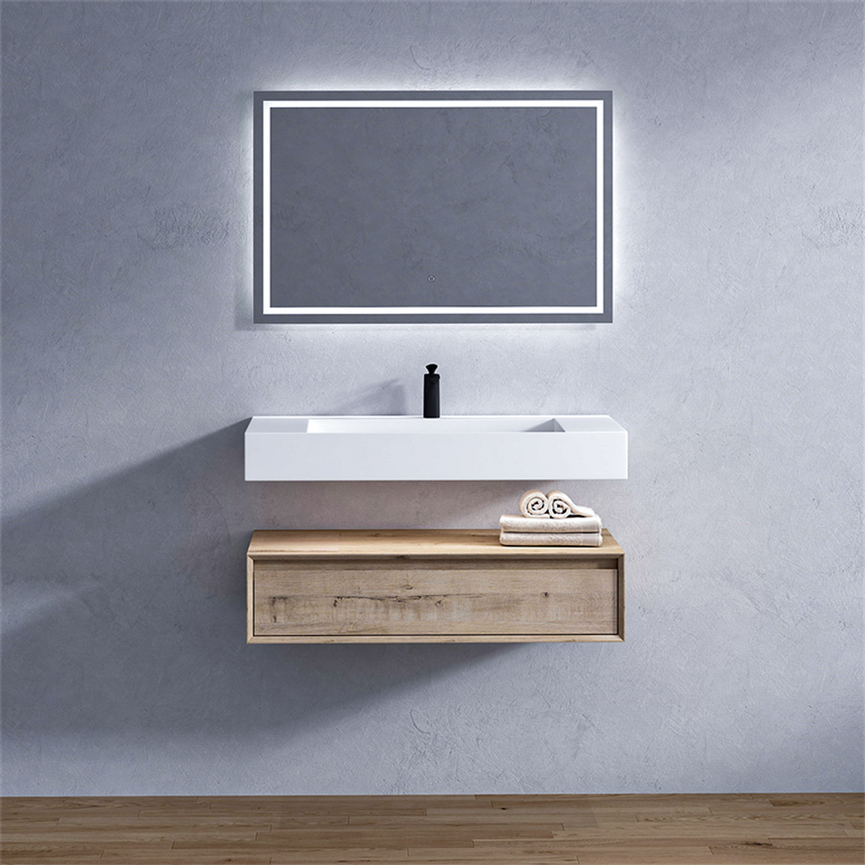 Alysa 42" Floating Bathroom Vanity Set with FLX16 Acrylic Sink