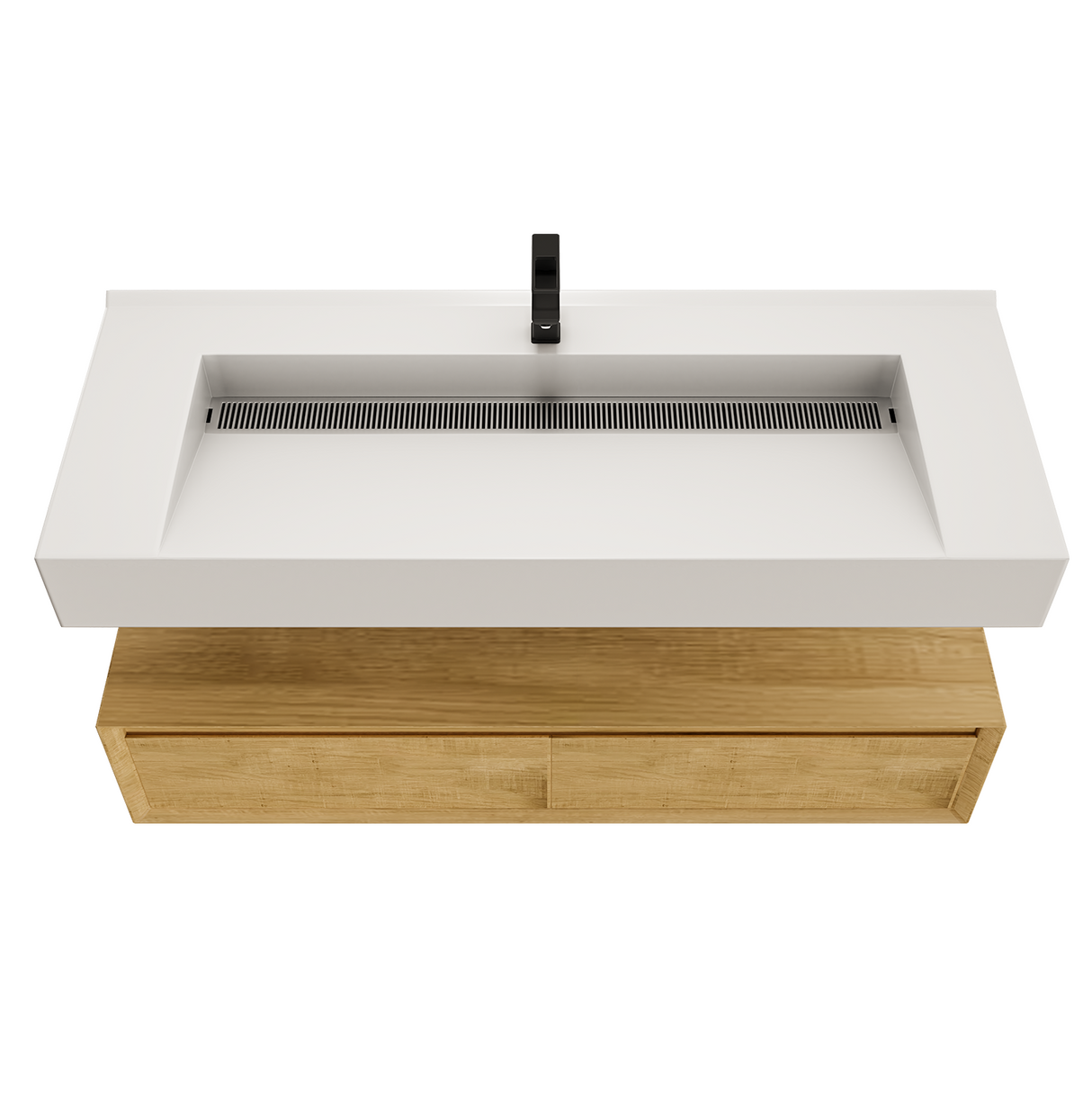 Alysa 48" Floating Bathroom Vanity Set with FLX16 Acrylic Single Sink Top