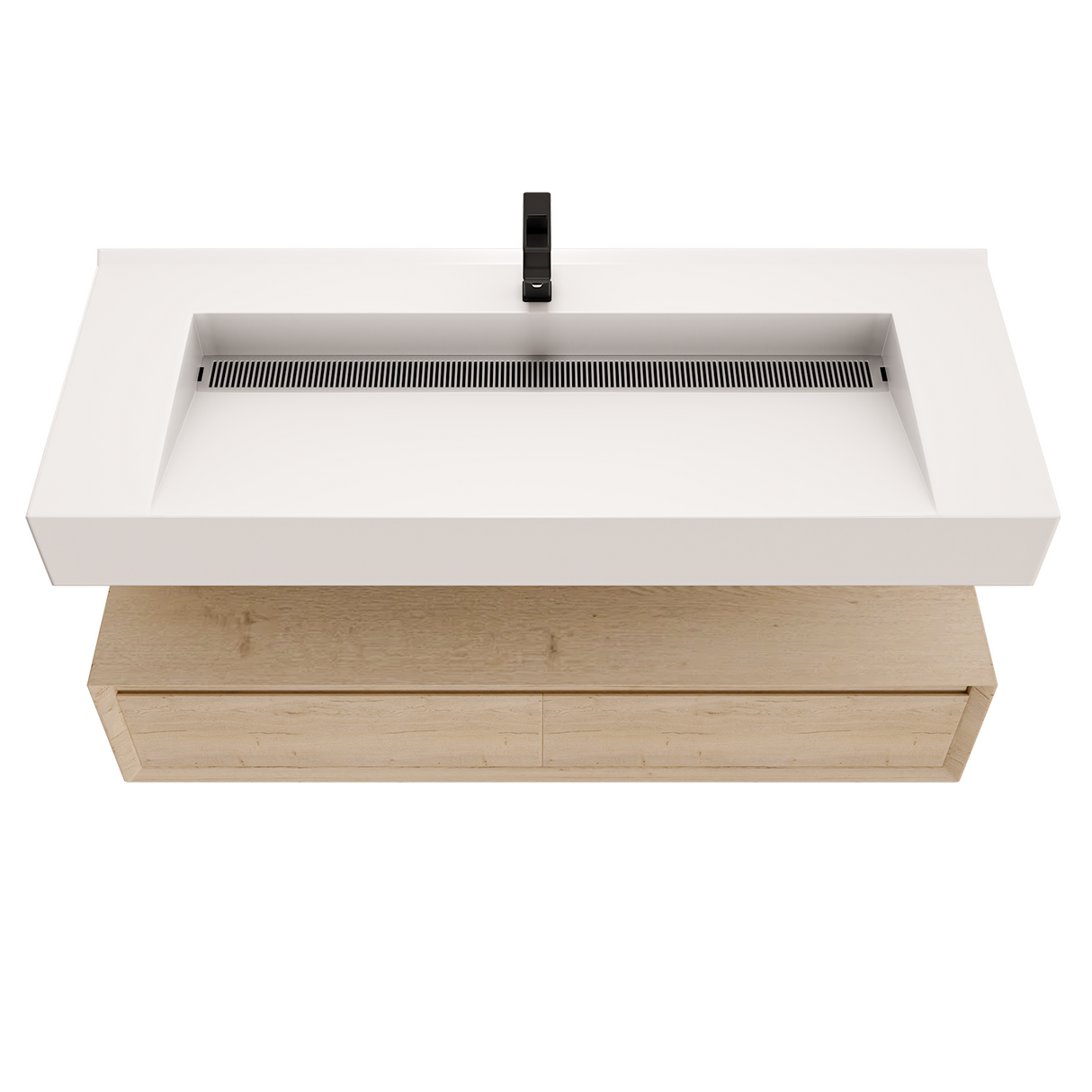 Alysa 48" Floating Bathroom Vanity Set with FLX16 Acrylic Single Sink Top