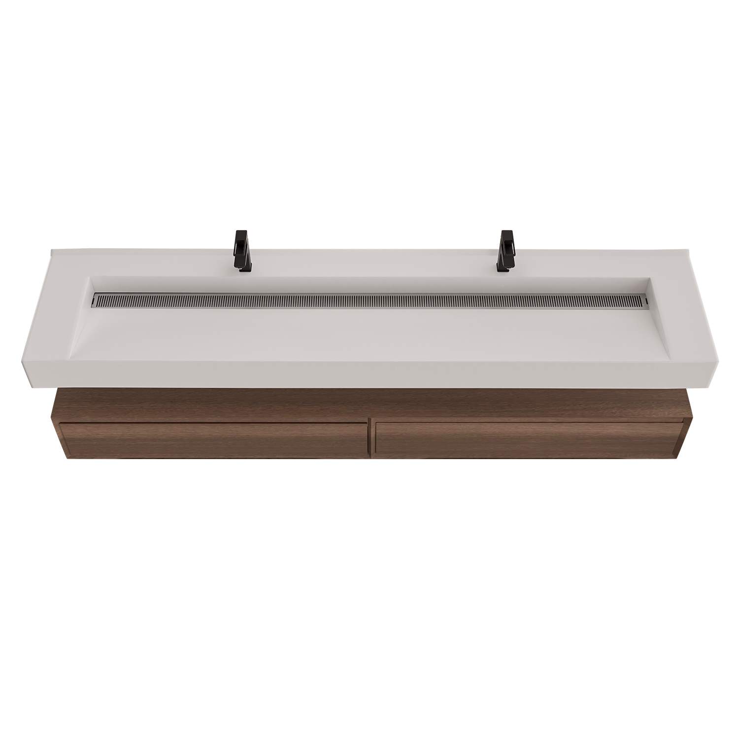 Alysa 84" Floating Bathroom Vanity Set with FLX16 Acrylic Sink & Double Faucet Holes