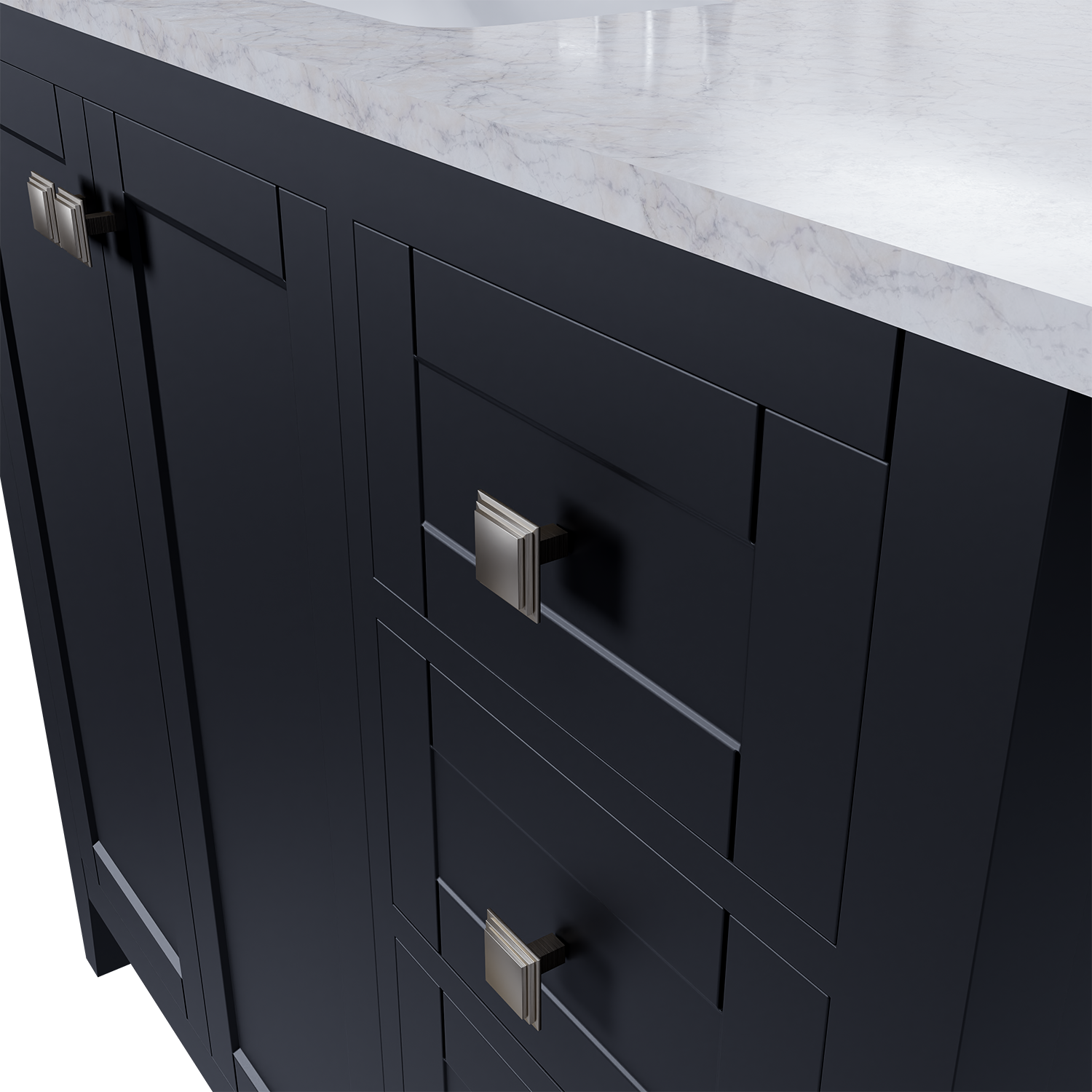 36" Coltrane Espresso Freestanding Solid Wood Bathroom Vanity With Premium Carrara Natural Marble Sink Top with 4 In. Backsplash