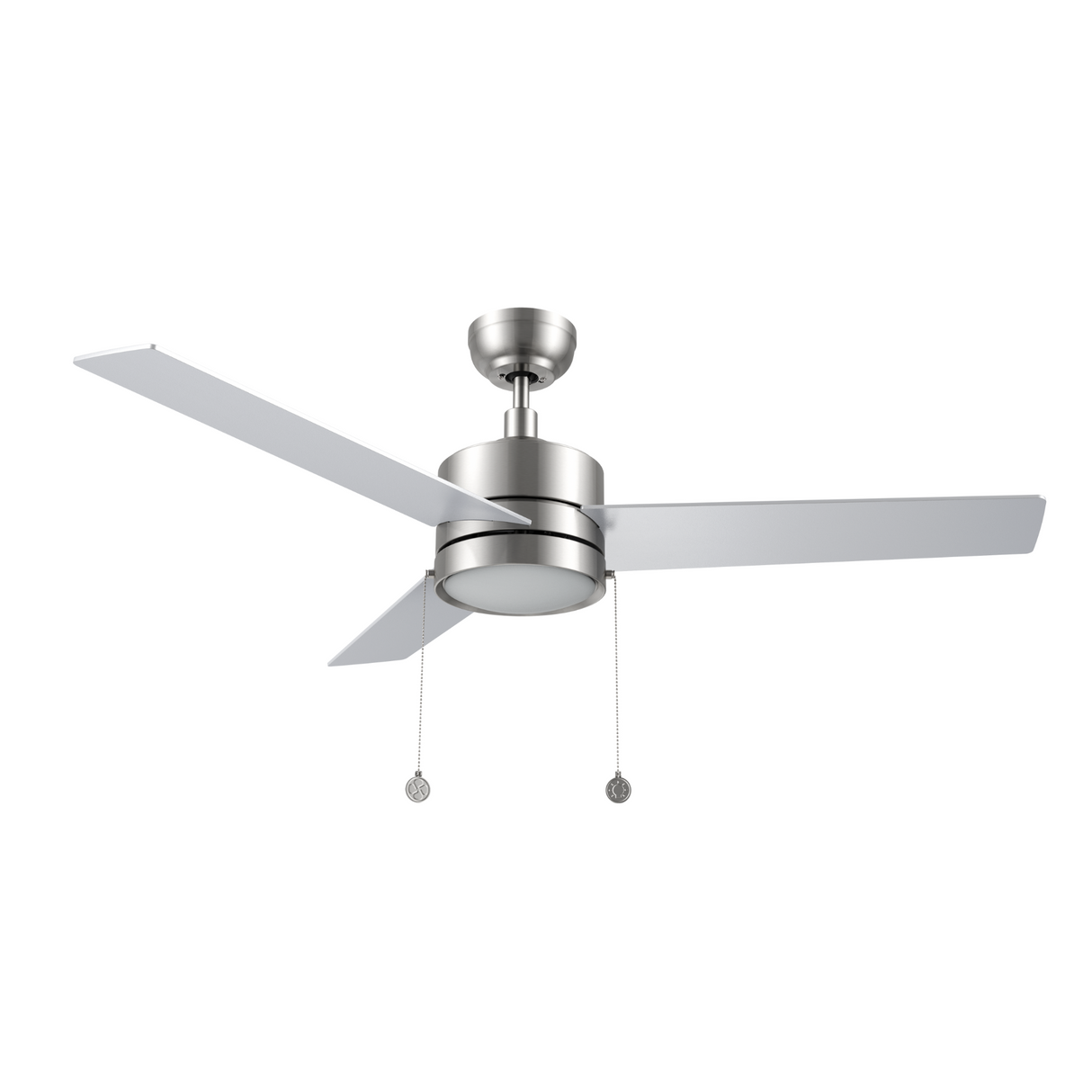 ASCOTT 52 In 3 Blade Smart Ceiling Fan With Integrated LED Lights With Pull Chain