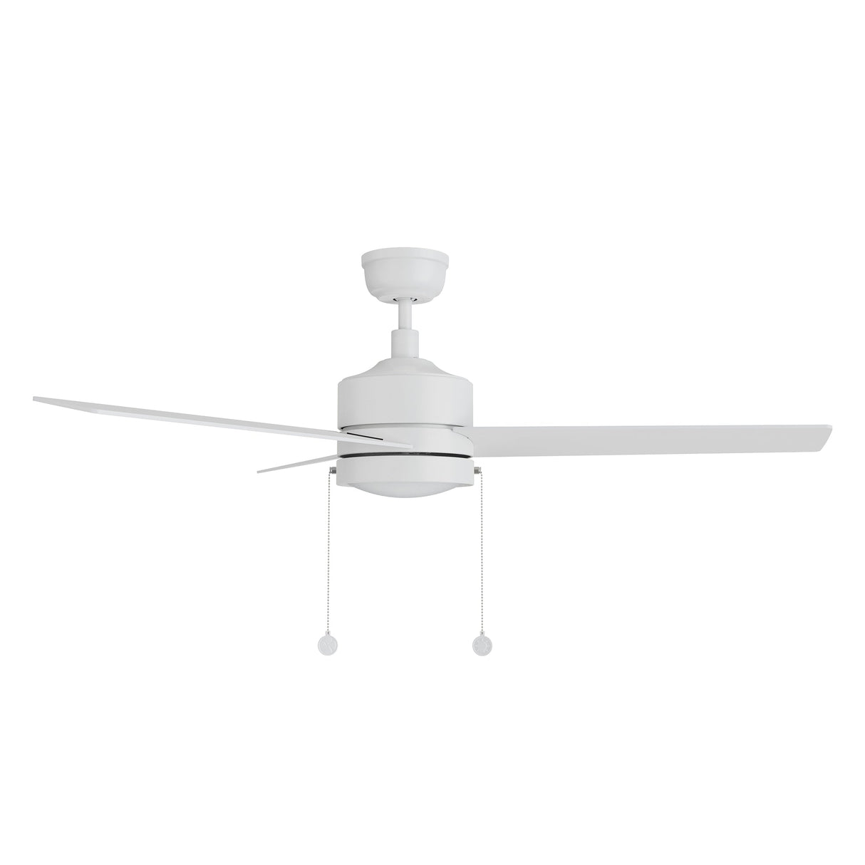 ASCOTT 52 In 3 Blade Smart Ceiling Fan With Integrated LED Lights With Pull Chain