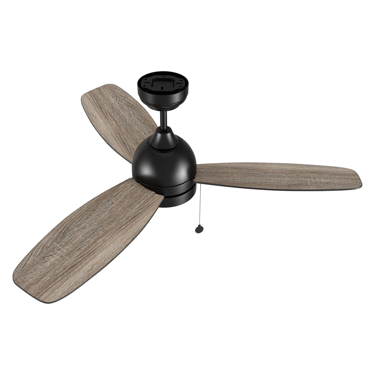GREENWOOD 52 In 3 Blade Smart Ceiling Fan With Integrated LED Lights With Pull Chain