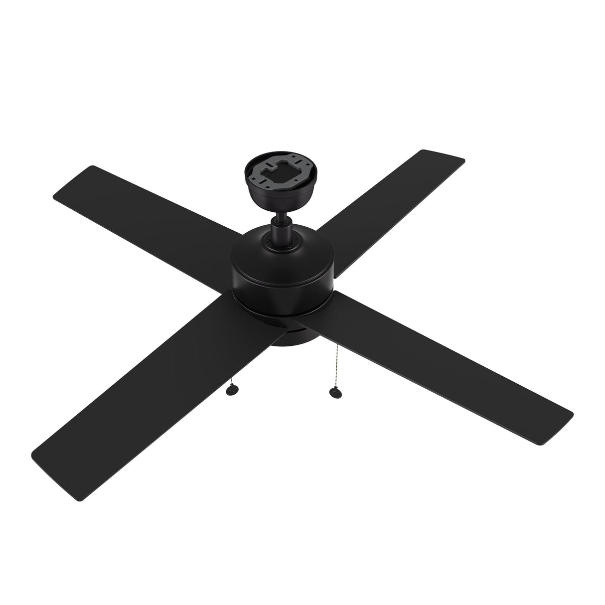 ASCOTT 52 In 4 Blade Smart Ceiling Fan With Integrated LED Lights With Pull Chain