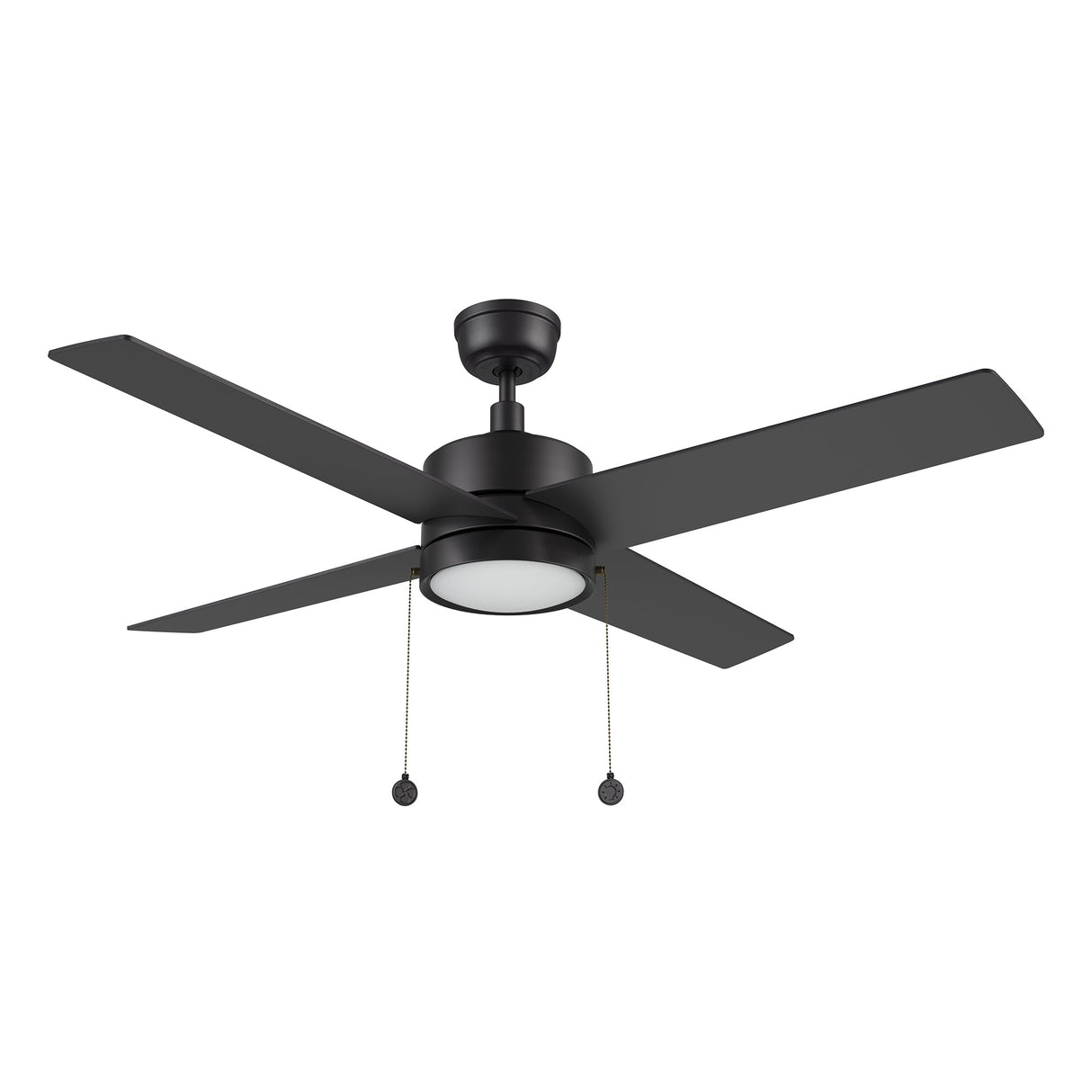 ASCOTT 52 In 4 Blade Smart Ceiling Fan With Integrated LED Lights With Pull Chain