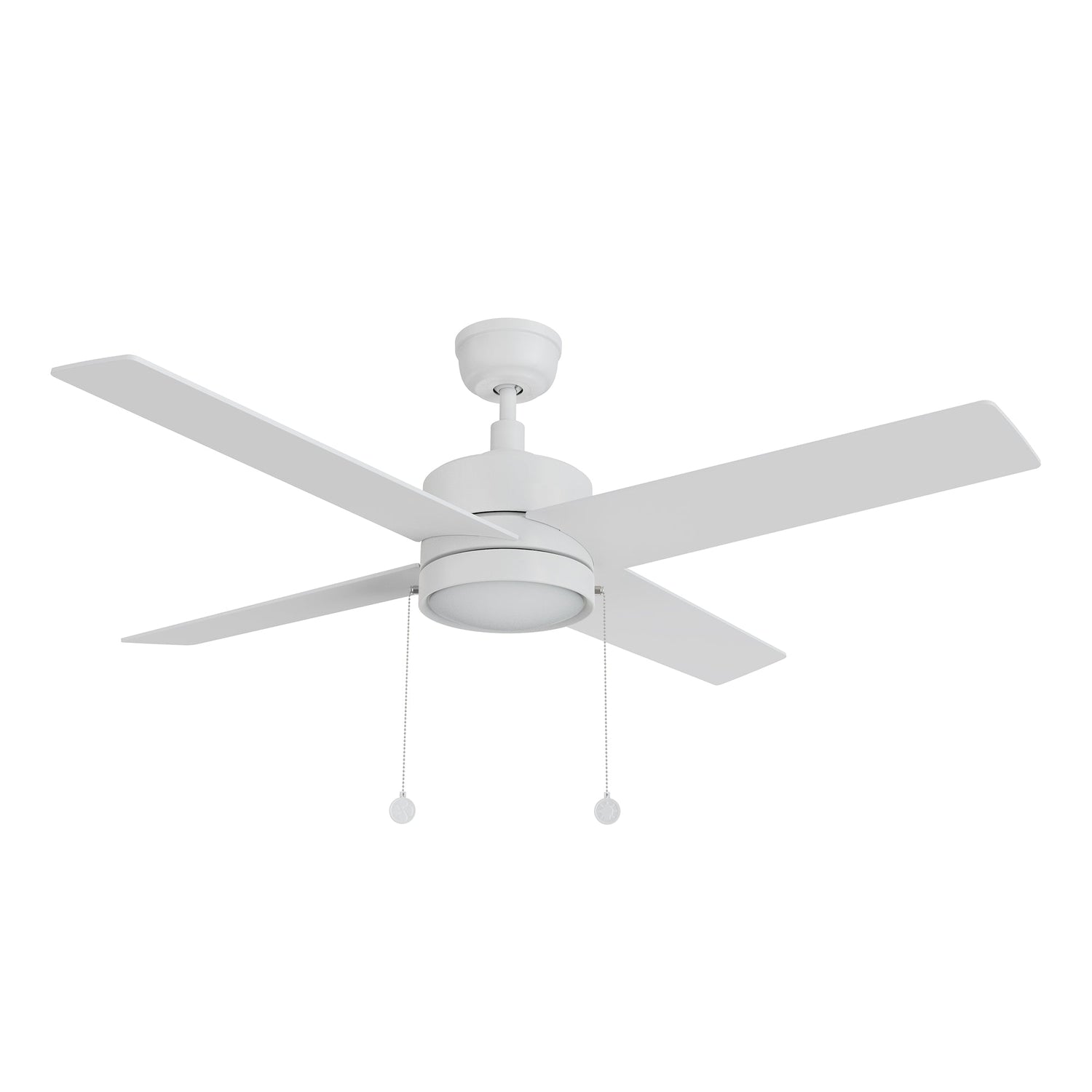 ASCOTT 52 In 4 Blade Smart Ceiling Fan With Integrated LED Lights With Pull Chain