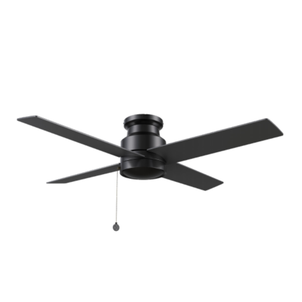 ASCOTT 52 inch 4-Blade Flush Mount No Light Ceiling Fan with Pull Chain