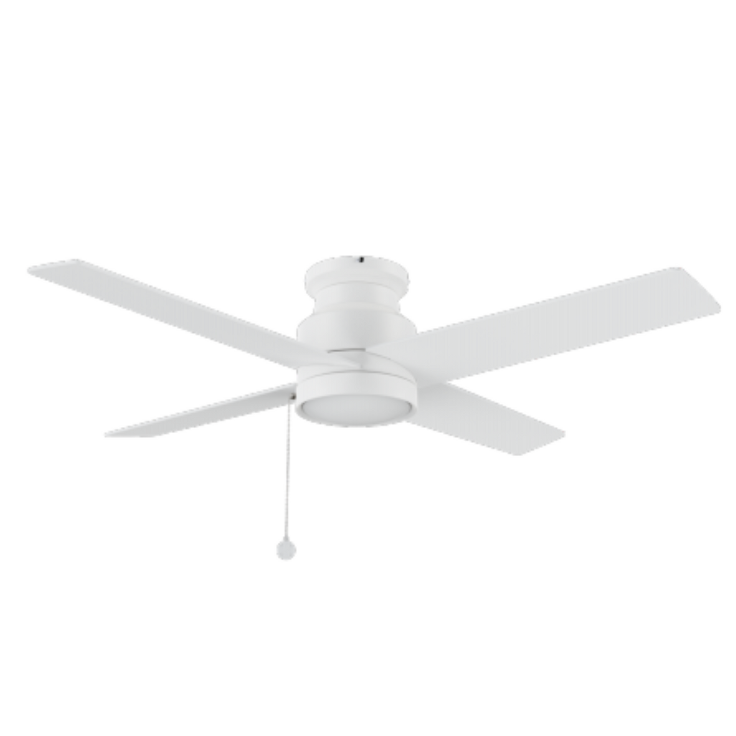 ASCOTT 52 inch 4-Blade Flush Mount No Light Ceiling Fan with Pull Chain