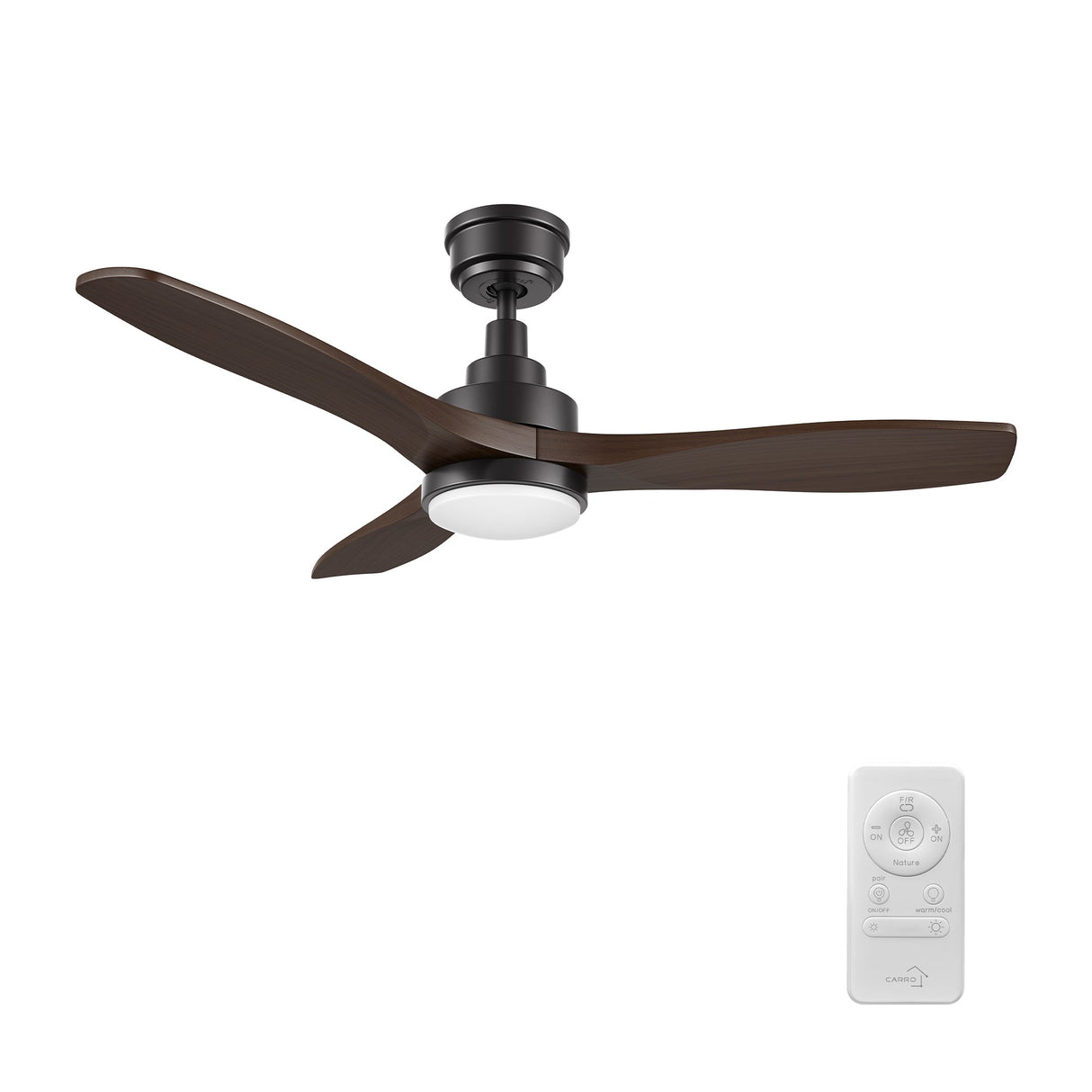 BONELLI 48 In 3 Blade Smart Ceiling Fan With Integrated LED Lights With Remote Control