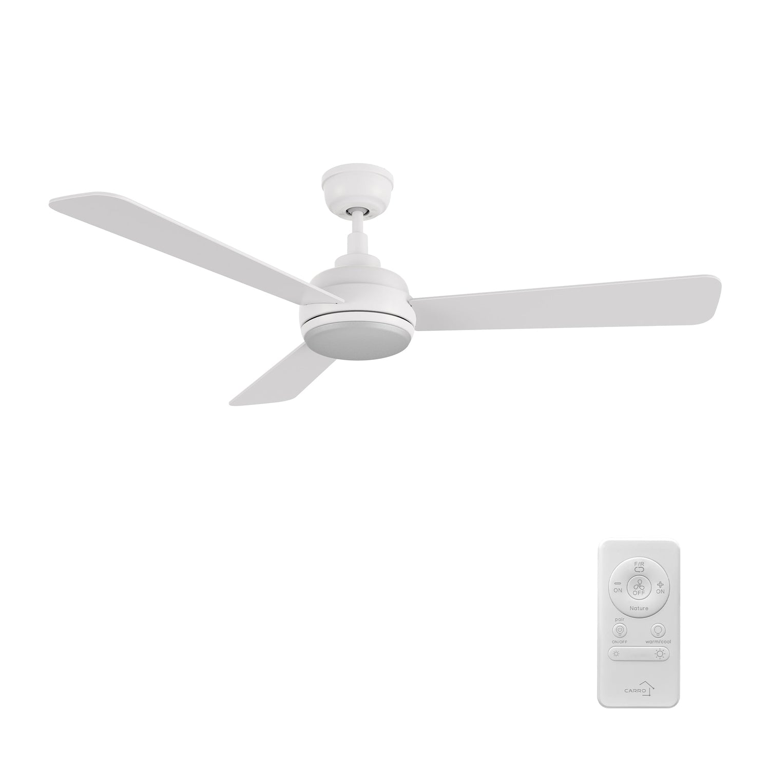 TRYTON 52 In 3 Blade Smart Ceiling Fan With Integrated LED Lights With Google Home