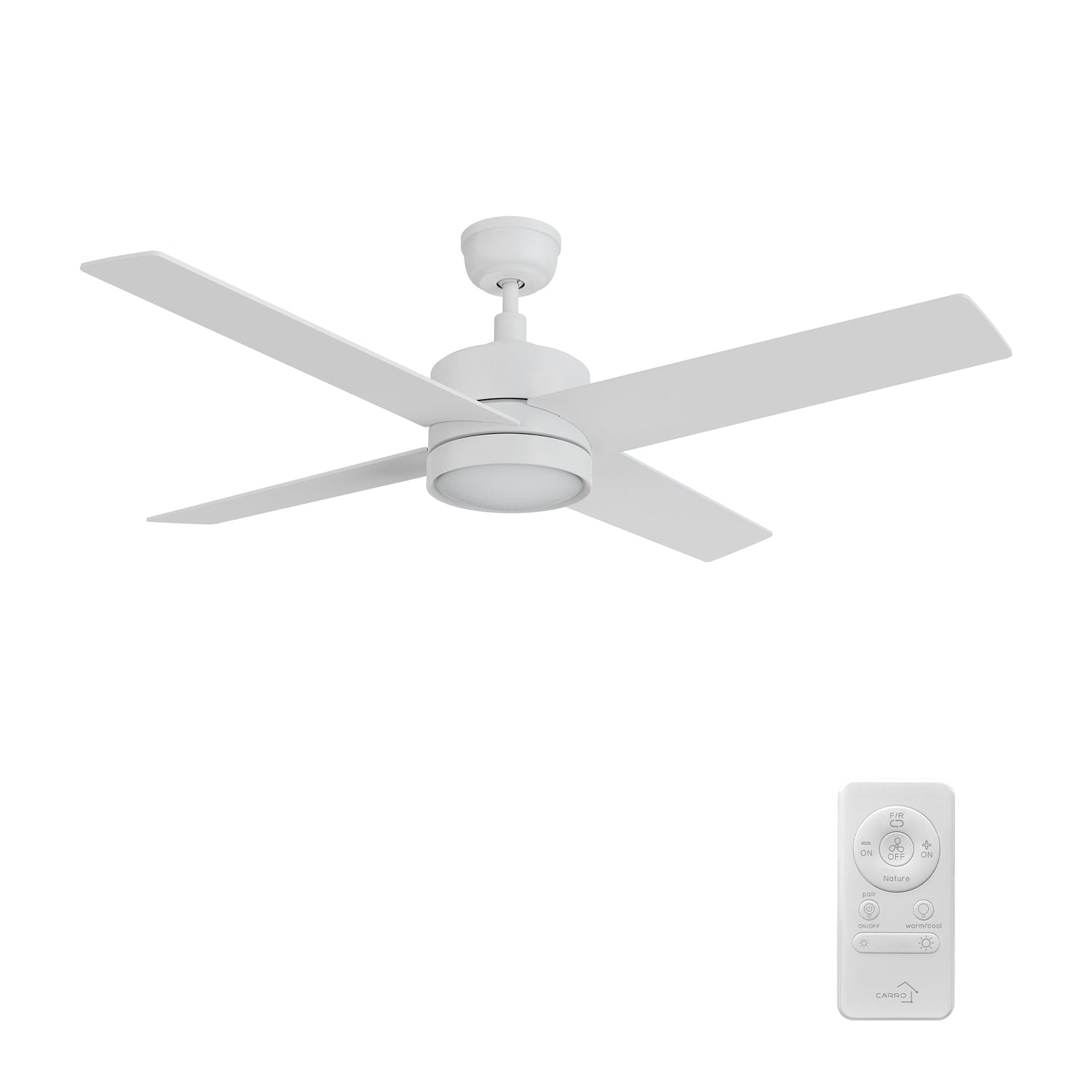 SANTANA 52 In 4 Blade Smart Ceiling Fan With Integrated LED Lights With Remote