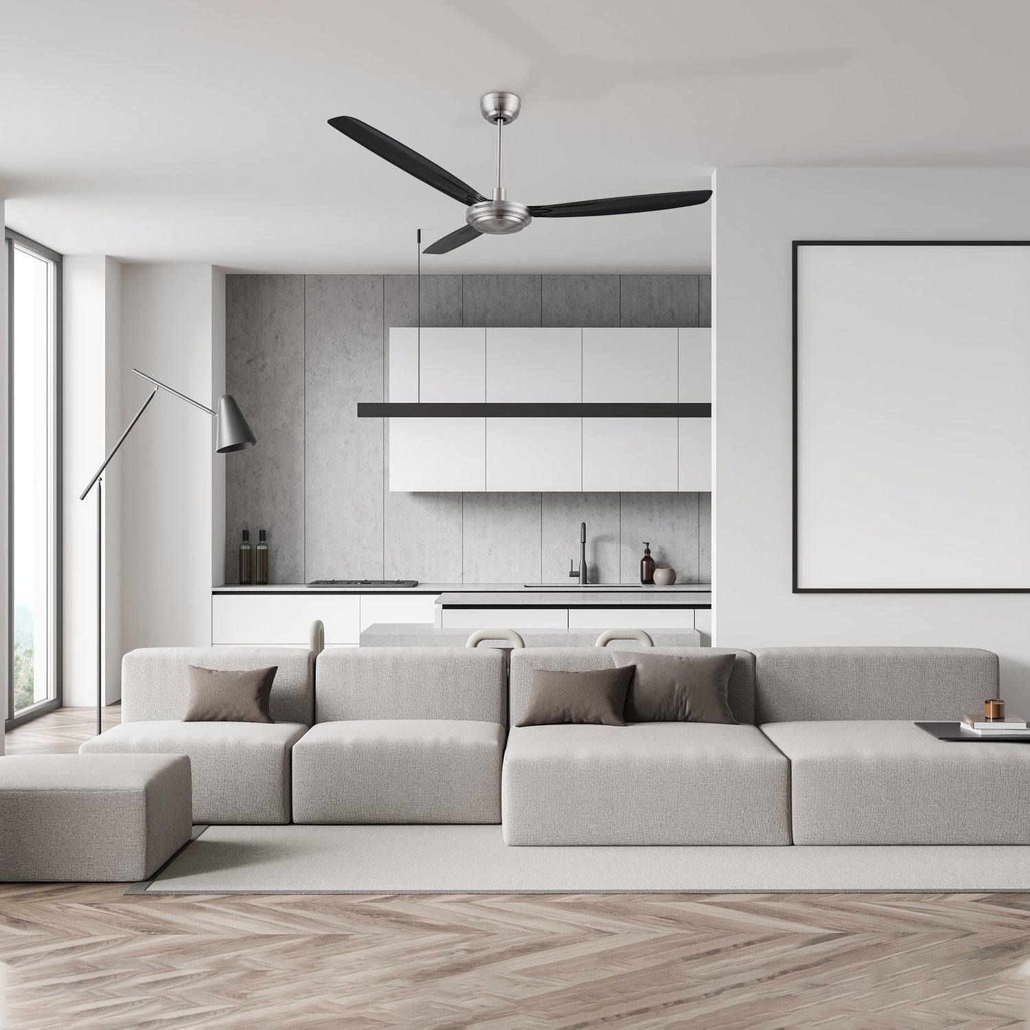 OBERON 56 In 3 Blade Smart Ceiling Fan Without  LED  Lights With Remote