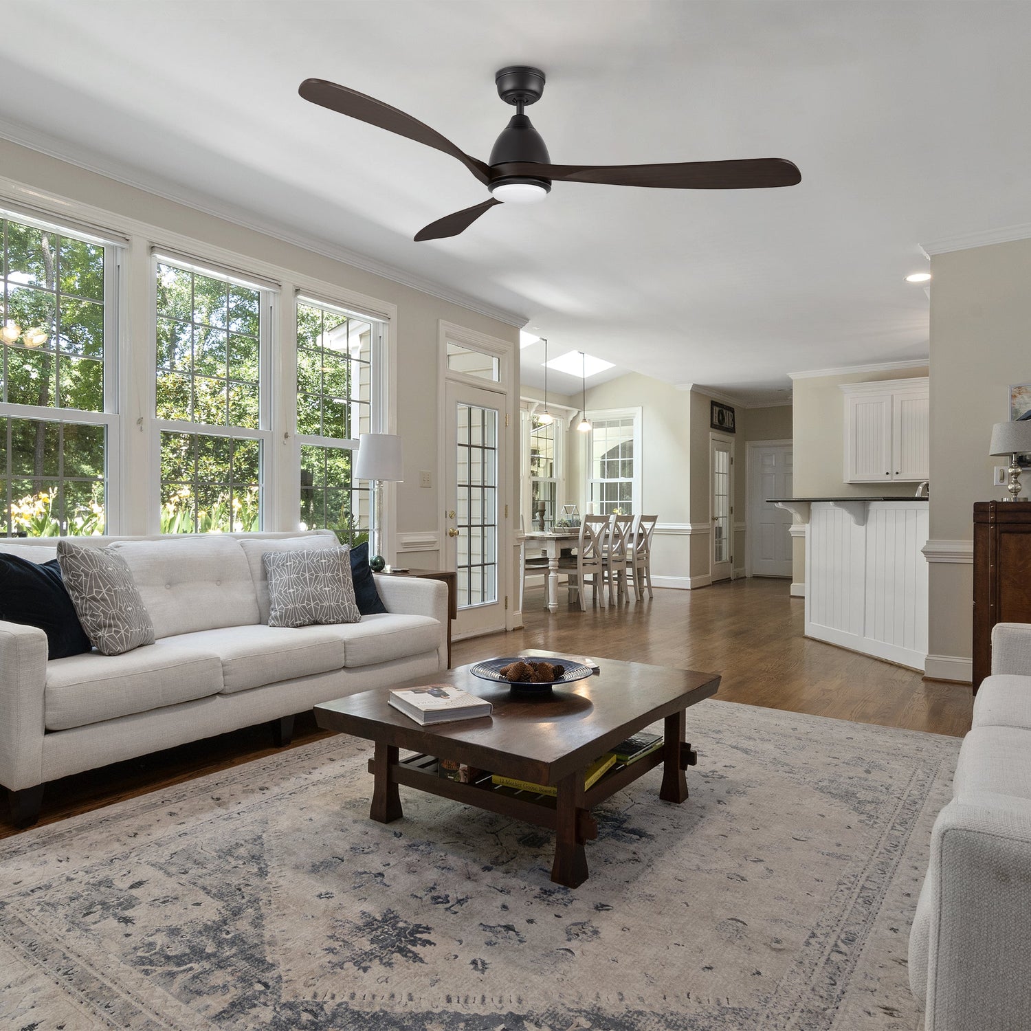 VIENNA 60 In 3 Blade Smart Ceiling Fan With Integrated LED Lights With Remote Control