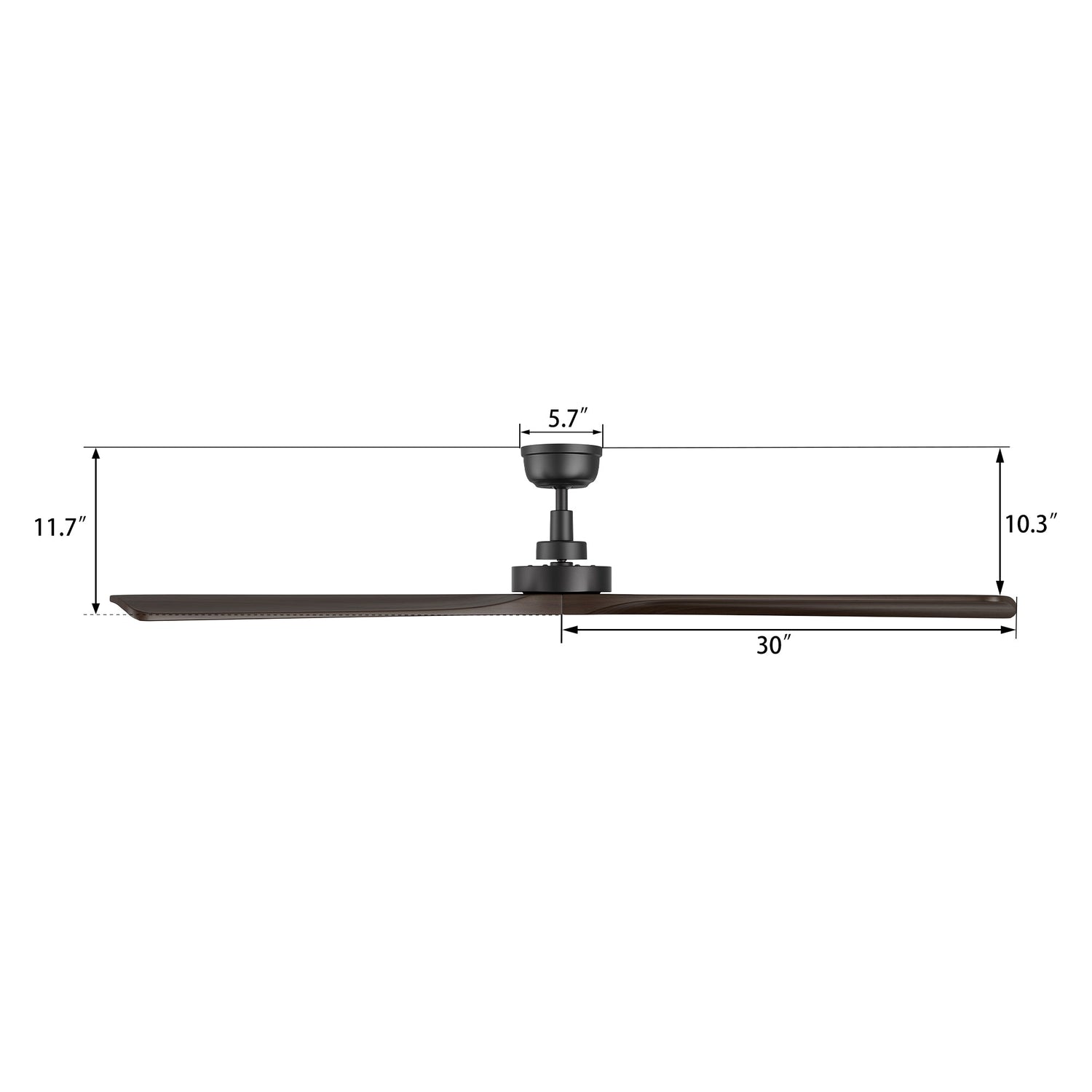 ATHENA 60 In 3 Blade Smart Ceiling Fan Without  LED  Lights With Remote Control