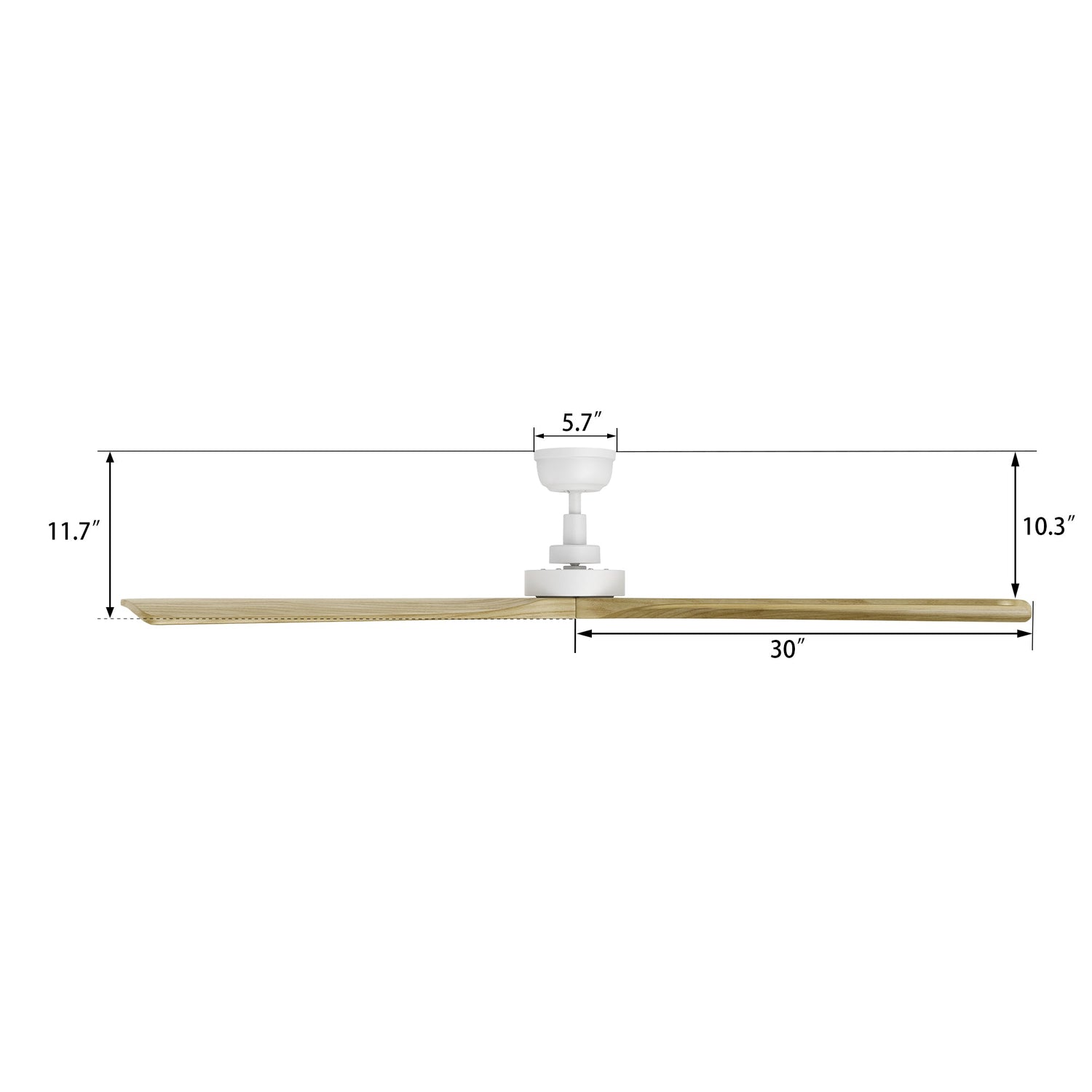 ATHENA 60 In 3 Blade Smart Ceiling Fan Without  LED  Lights With Remote Control