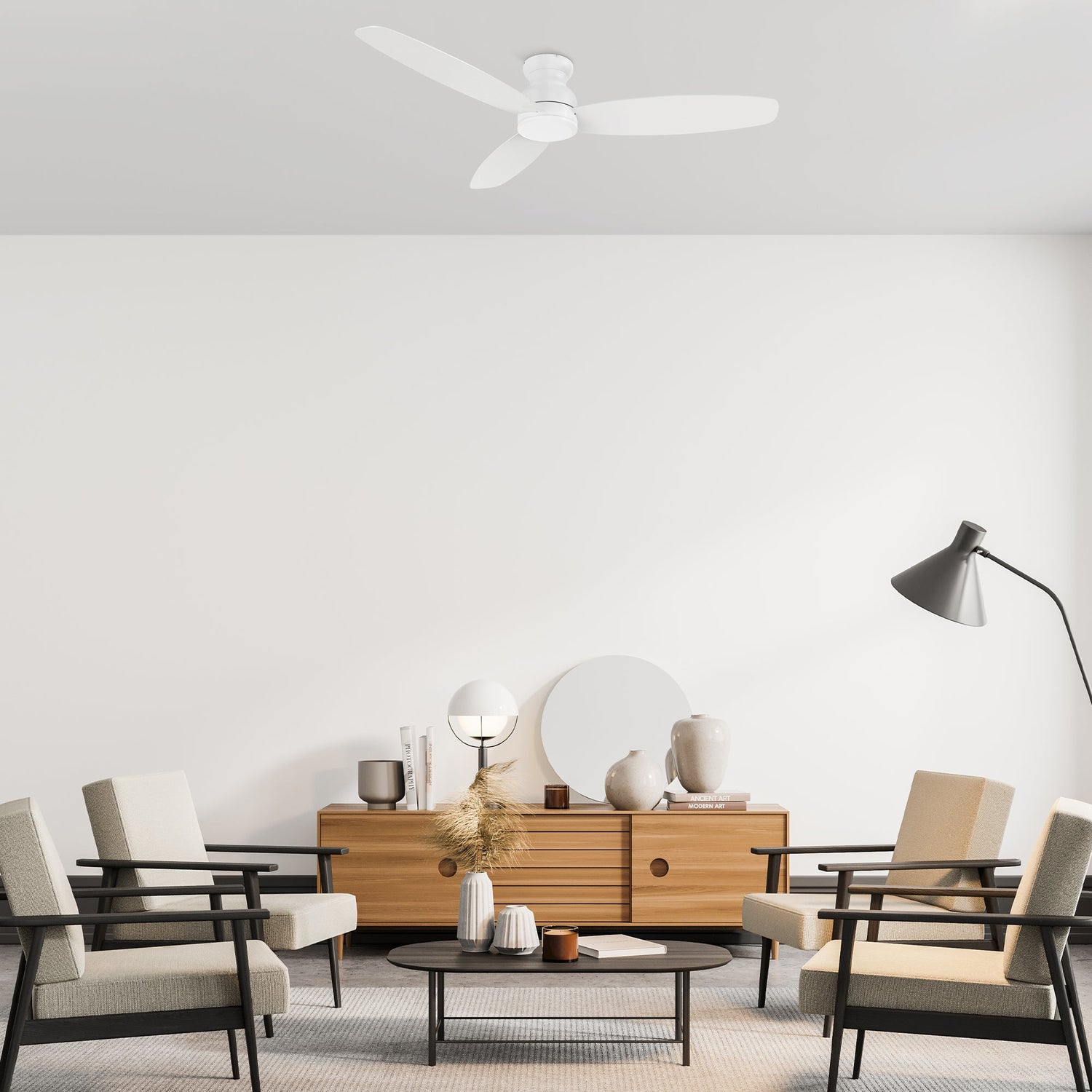 STANLEY 60 In 3 Blade Smart Ceiling Fan Without  LED  Lights With Remote